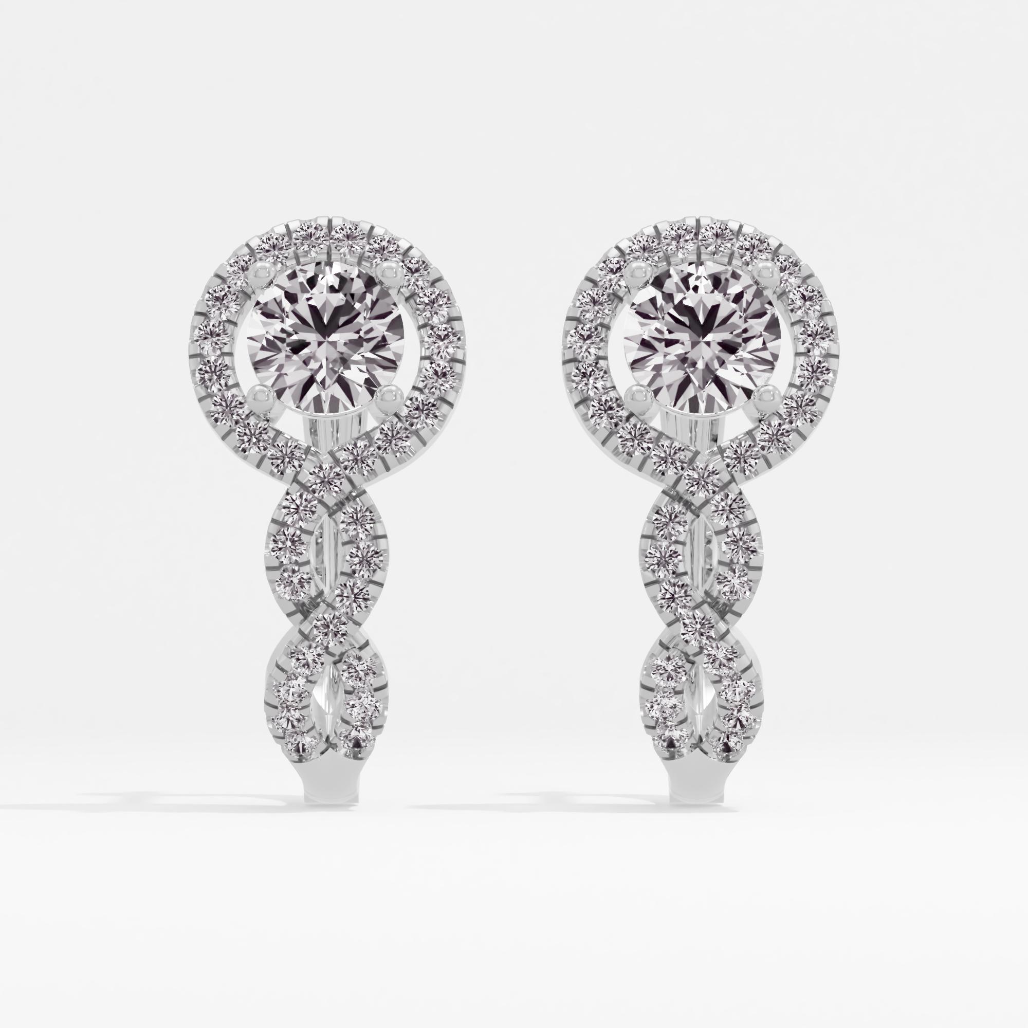 Blinging Blossom Solitaire Huggie Earrings