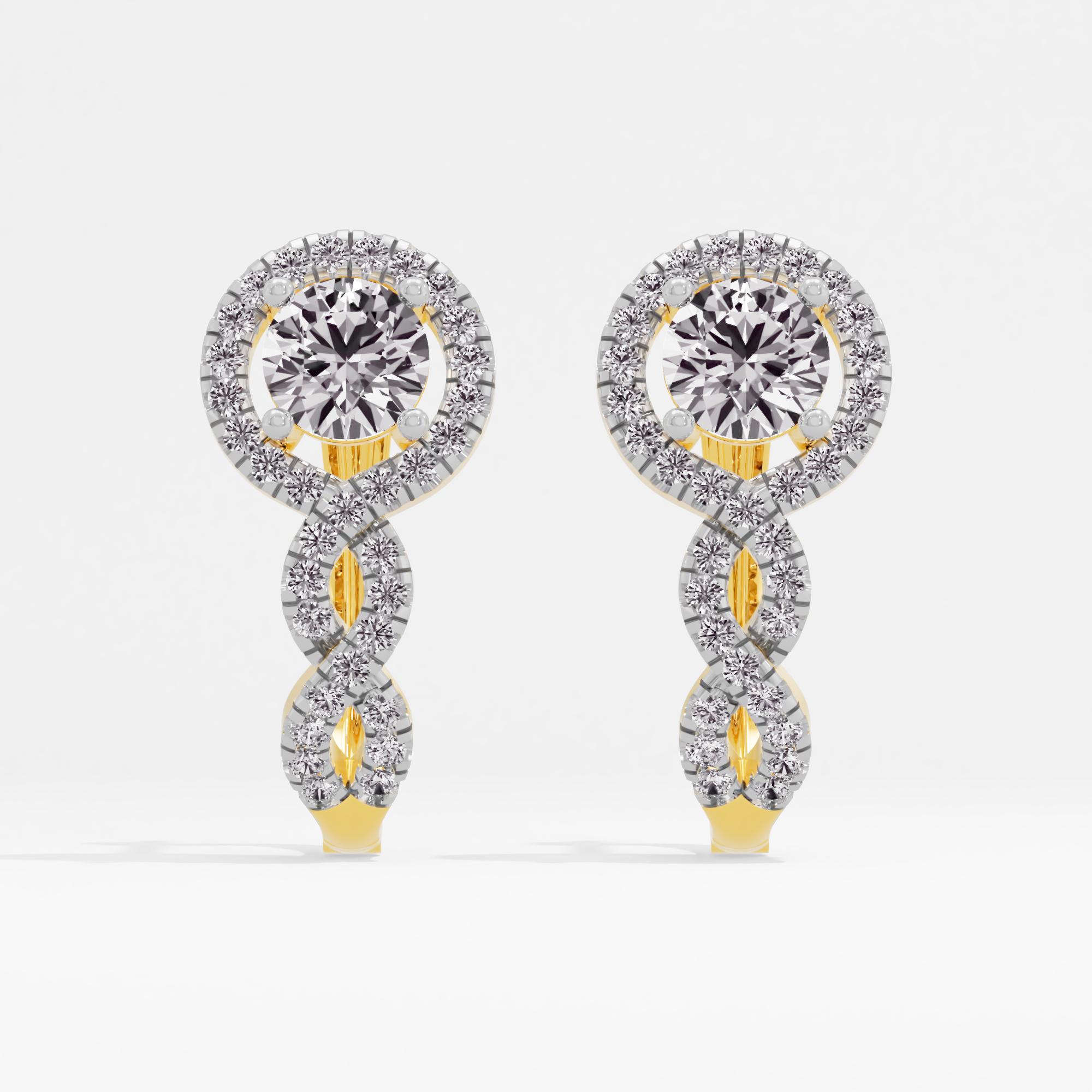 Blinging Blossom Solitaire Huggie Earrings