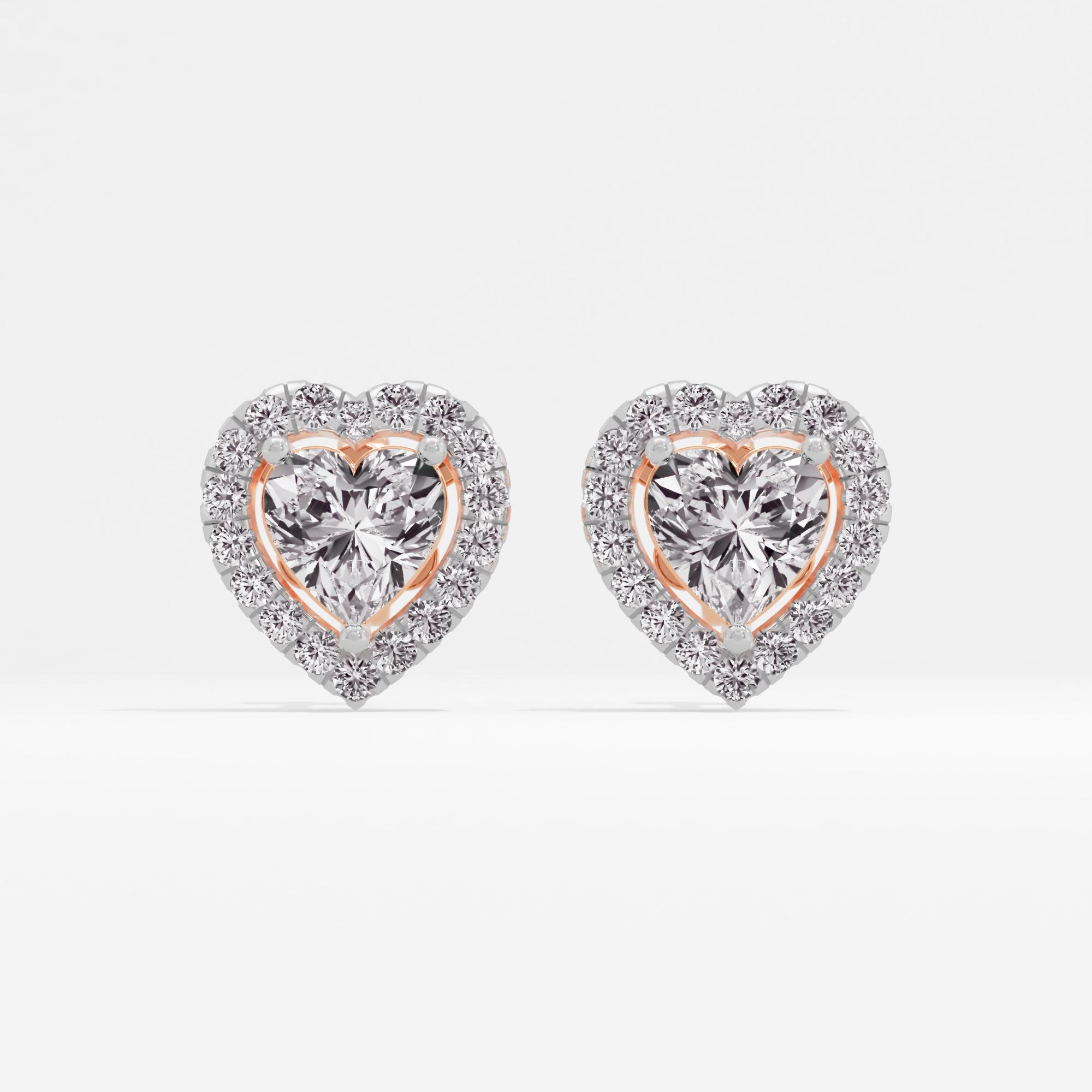 Bastian Essence Detachable Halo Heart Stud Earrings
