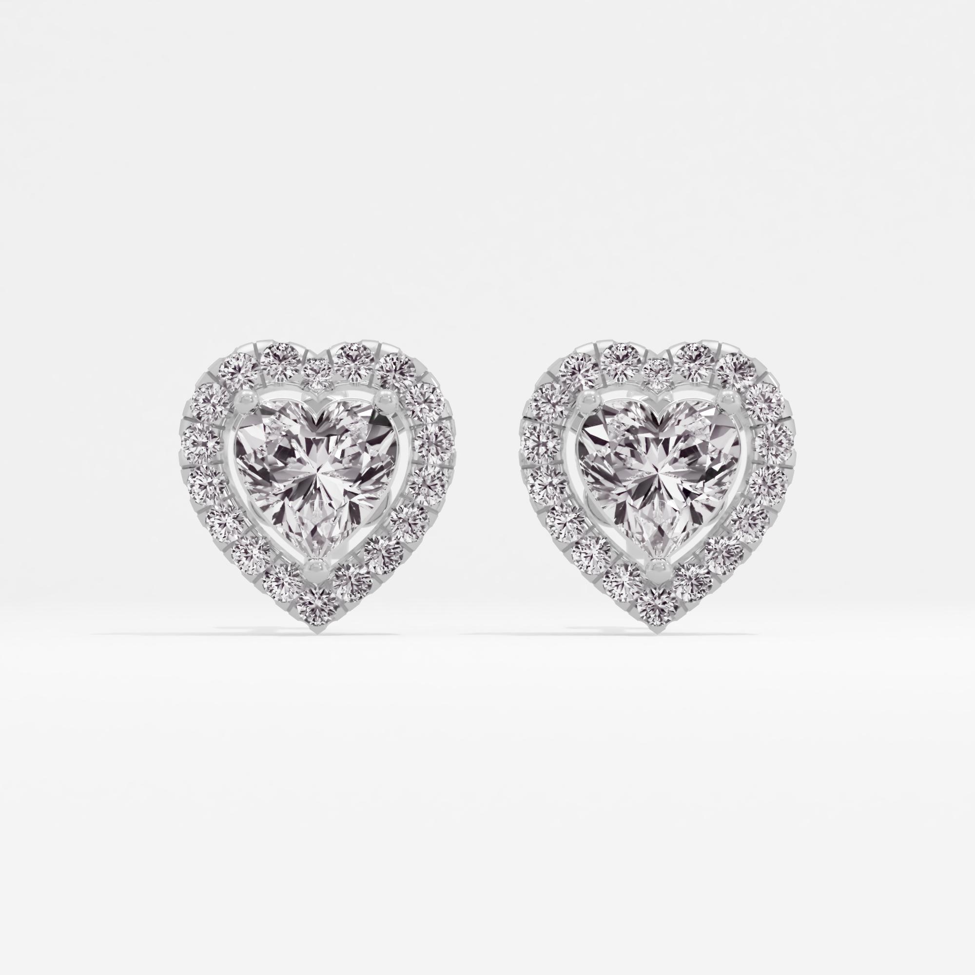 Bastian Essence Detachable Halo Heart Stud Earrings