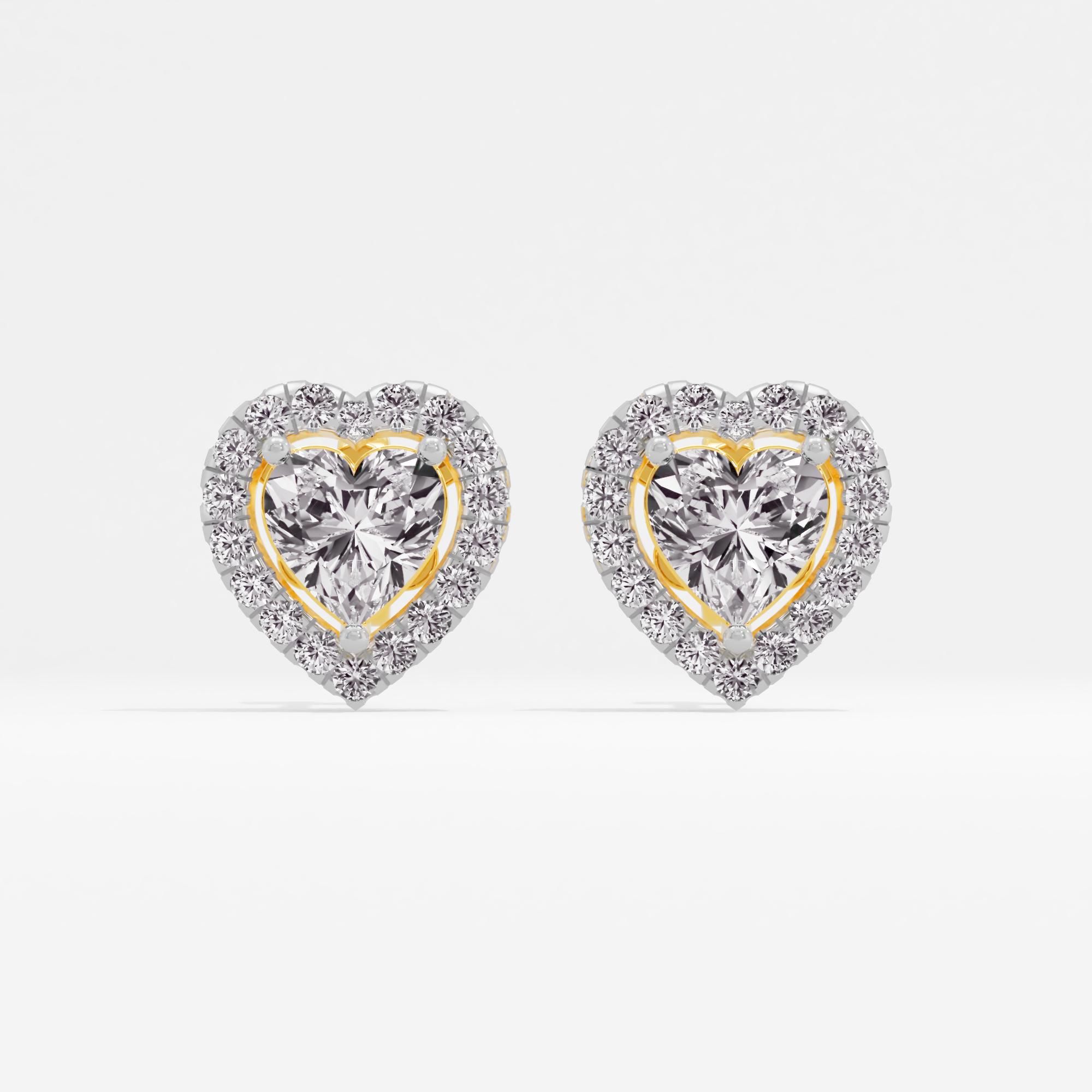Bastian Essence Detachable Halo Heart Stud Earrings