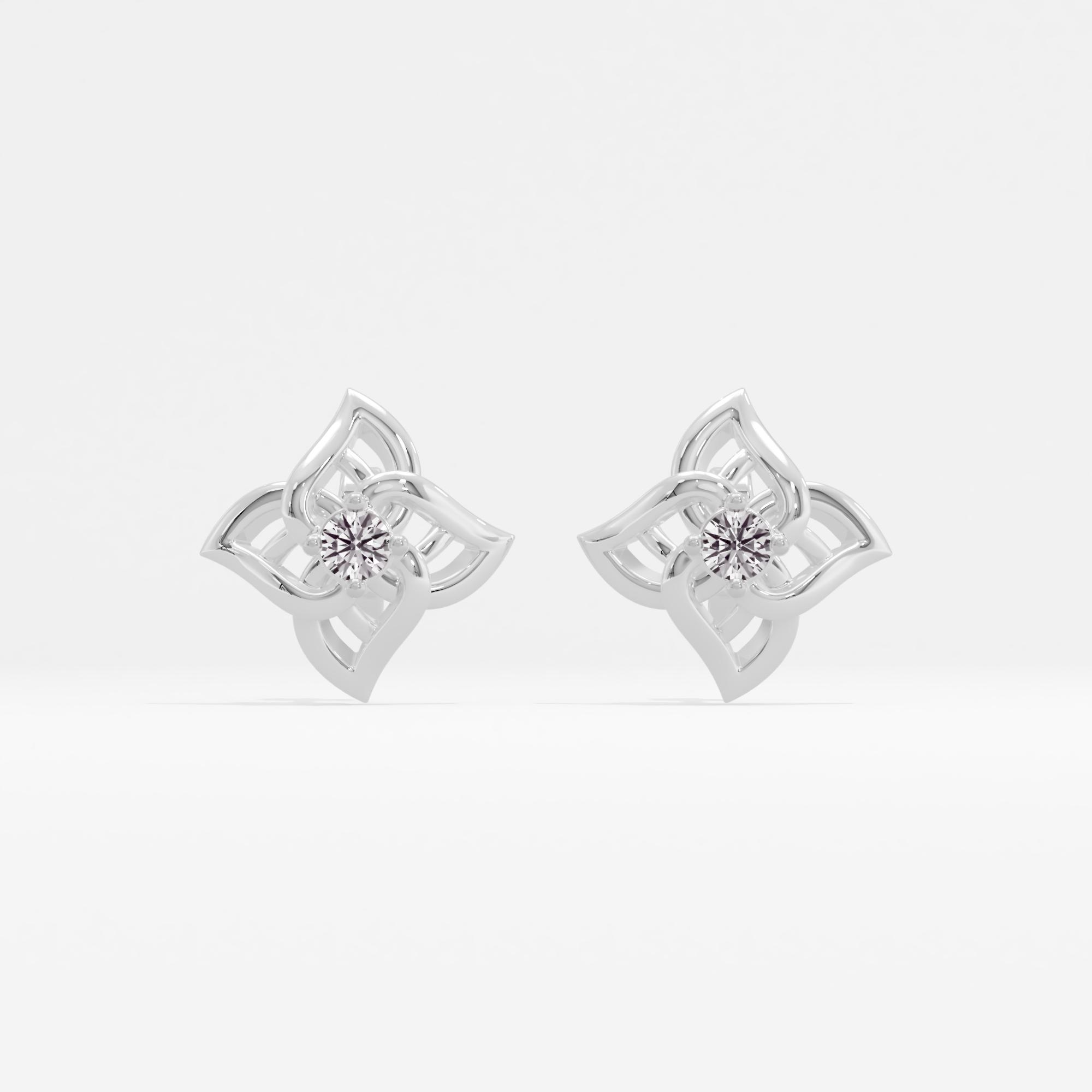 Petal Embrace Solitaire Stud Earrings