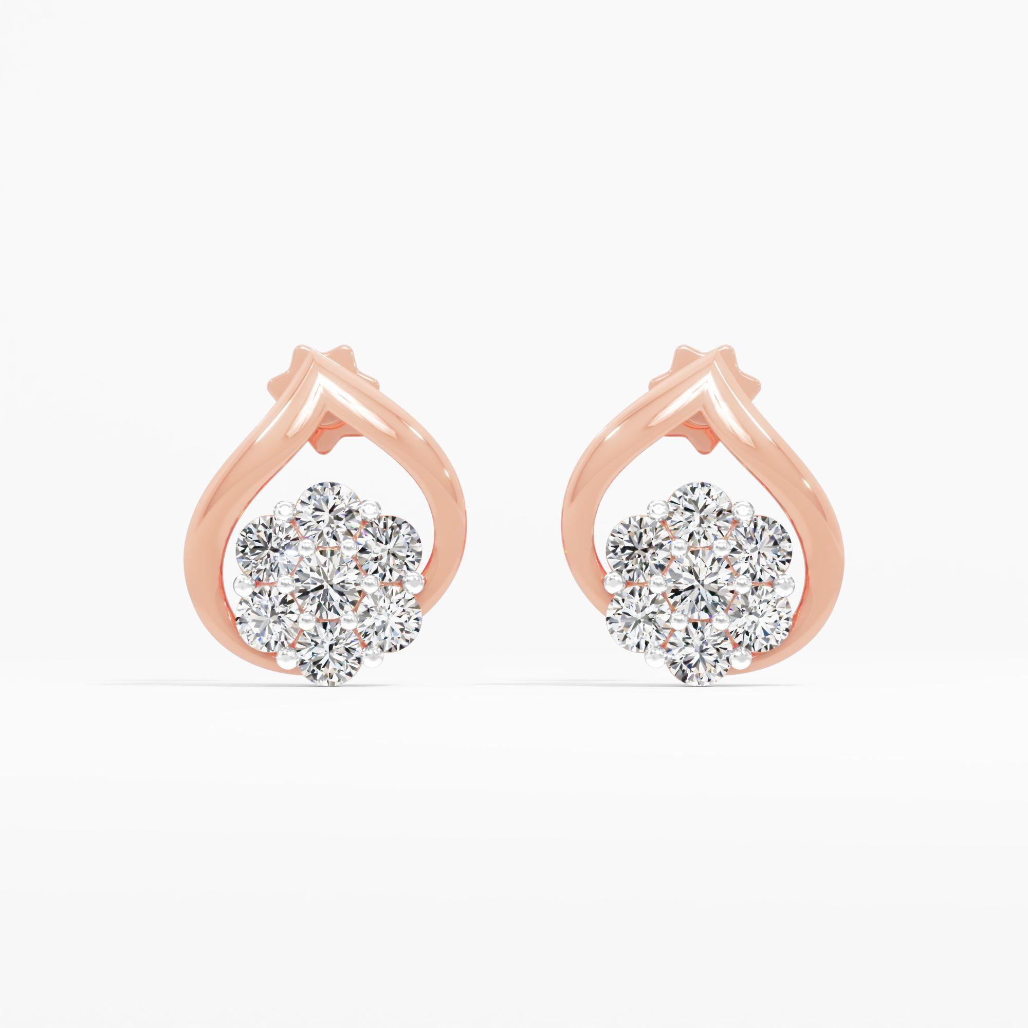 Teardrop Blossom Stud Earrings