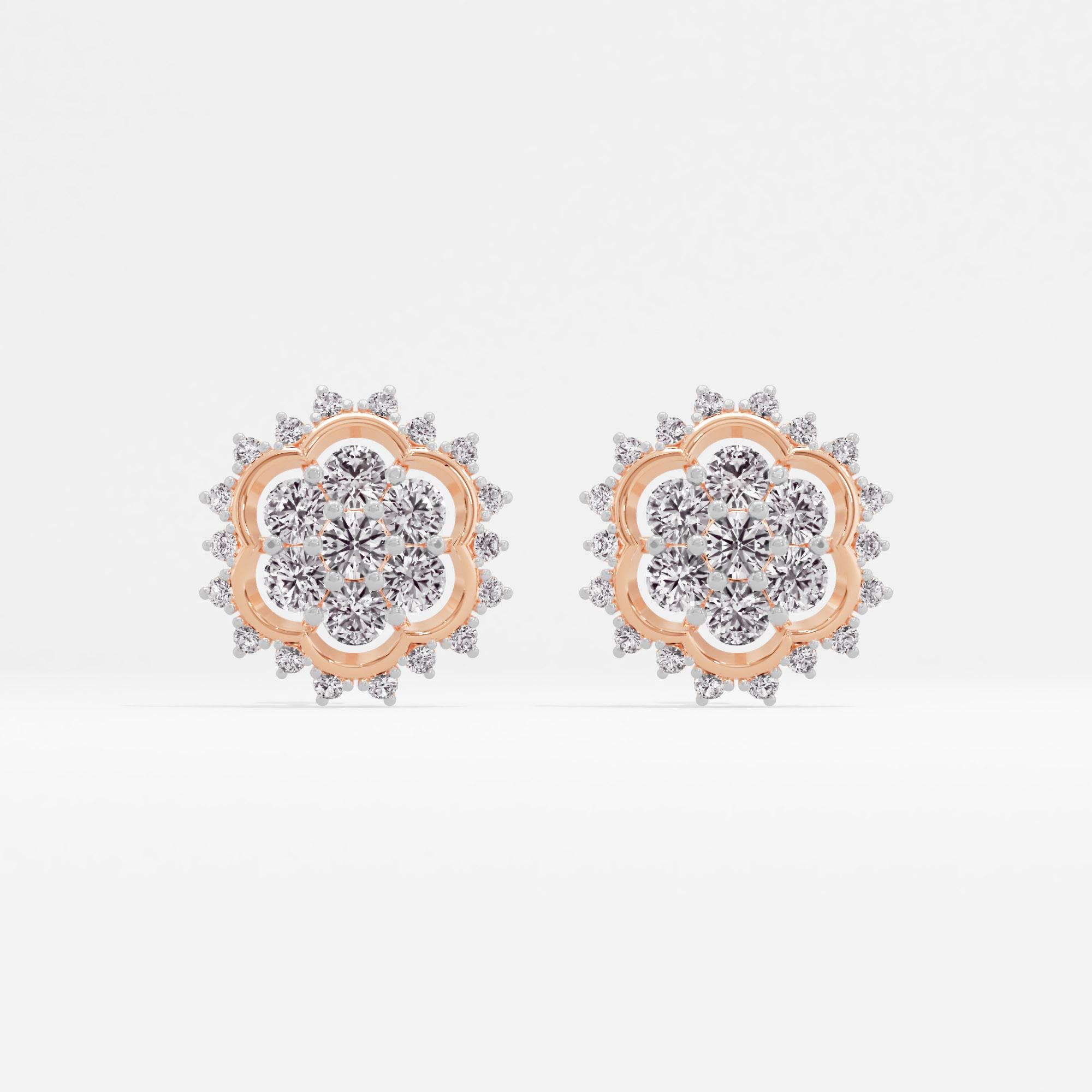 Celestial Beam Cluster Stud Earrings