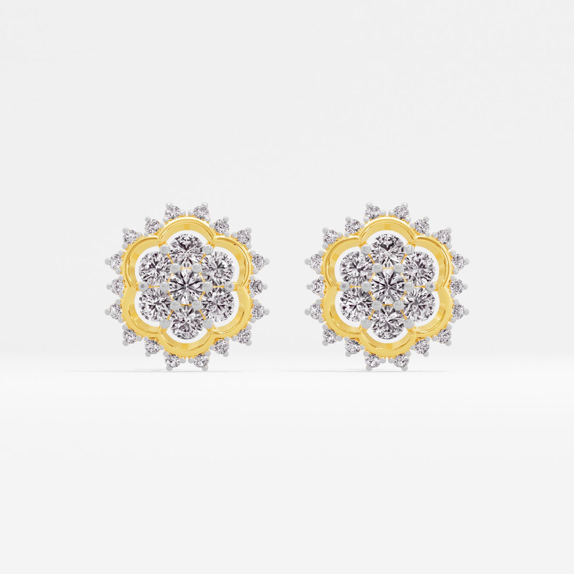 Celestial Beam Cluster Stud Earrings
