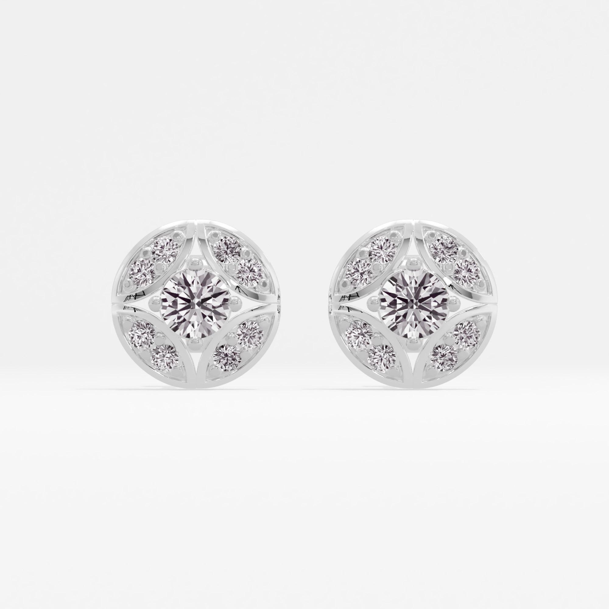 Twinkling Array Solitaire Stud Earrings