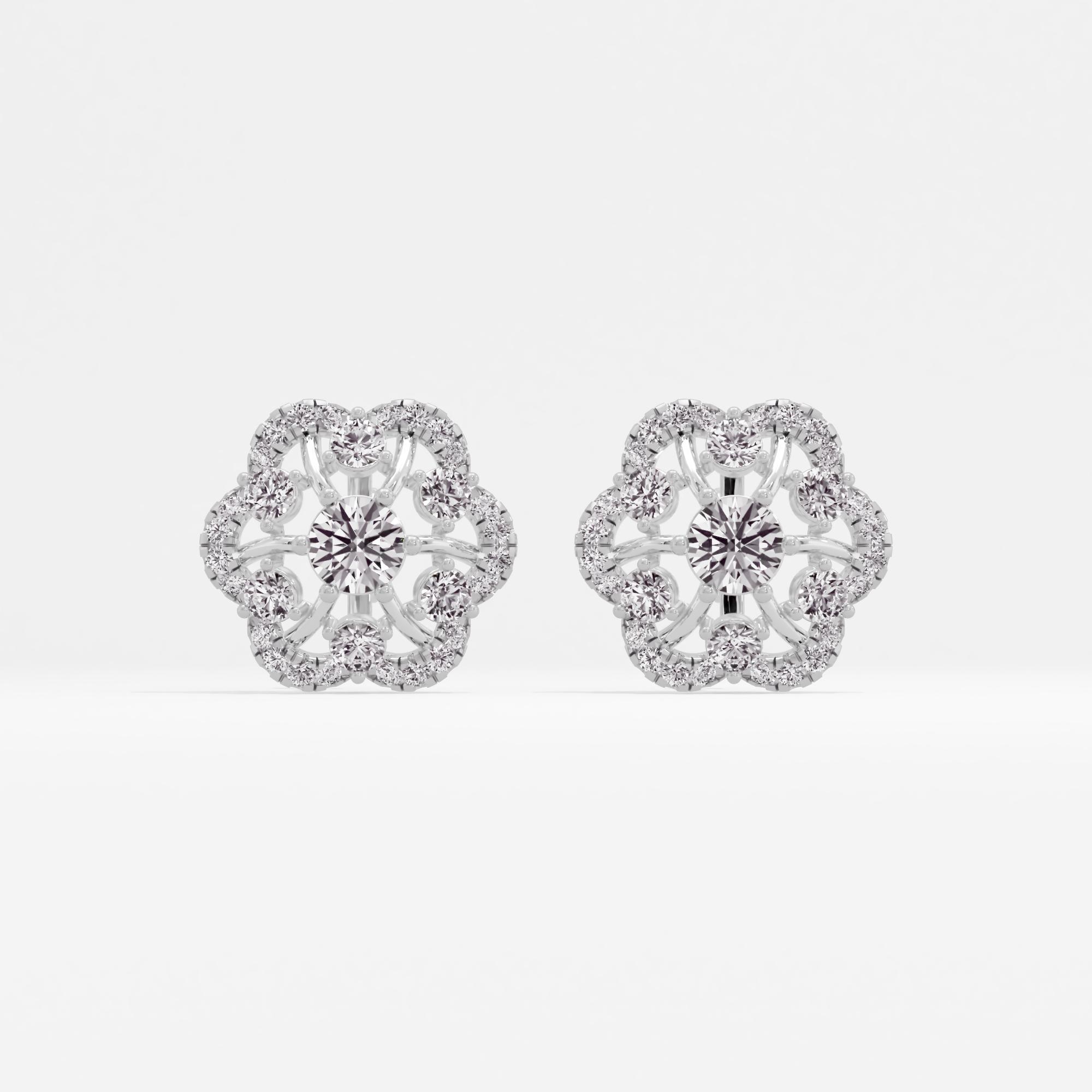 Lumina Petal Solitaire Stud Earrings
