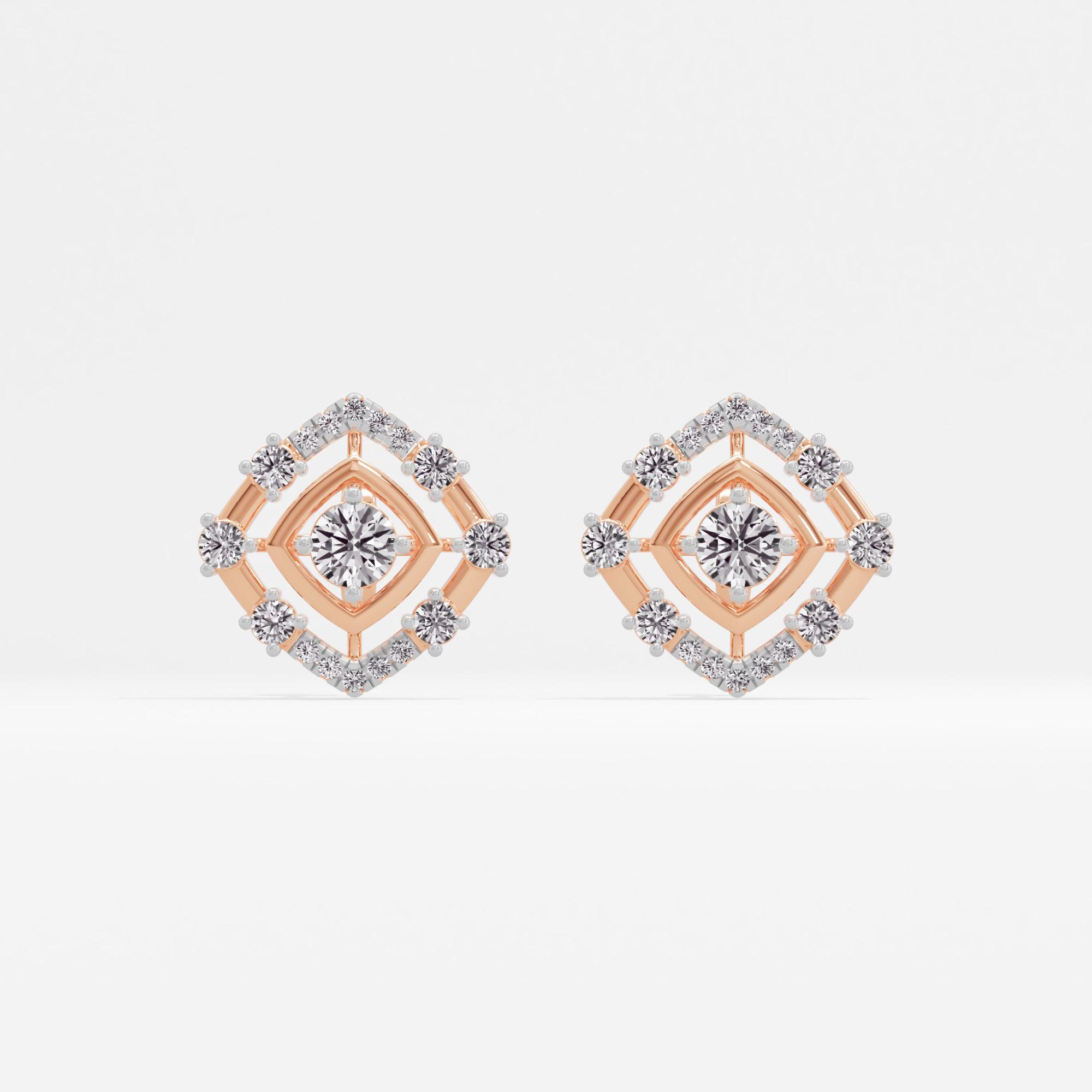 Nebula Gleam Solitaire Stud Earrings