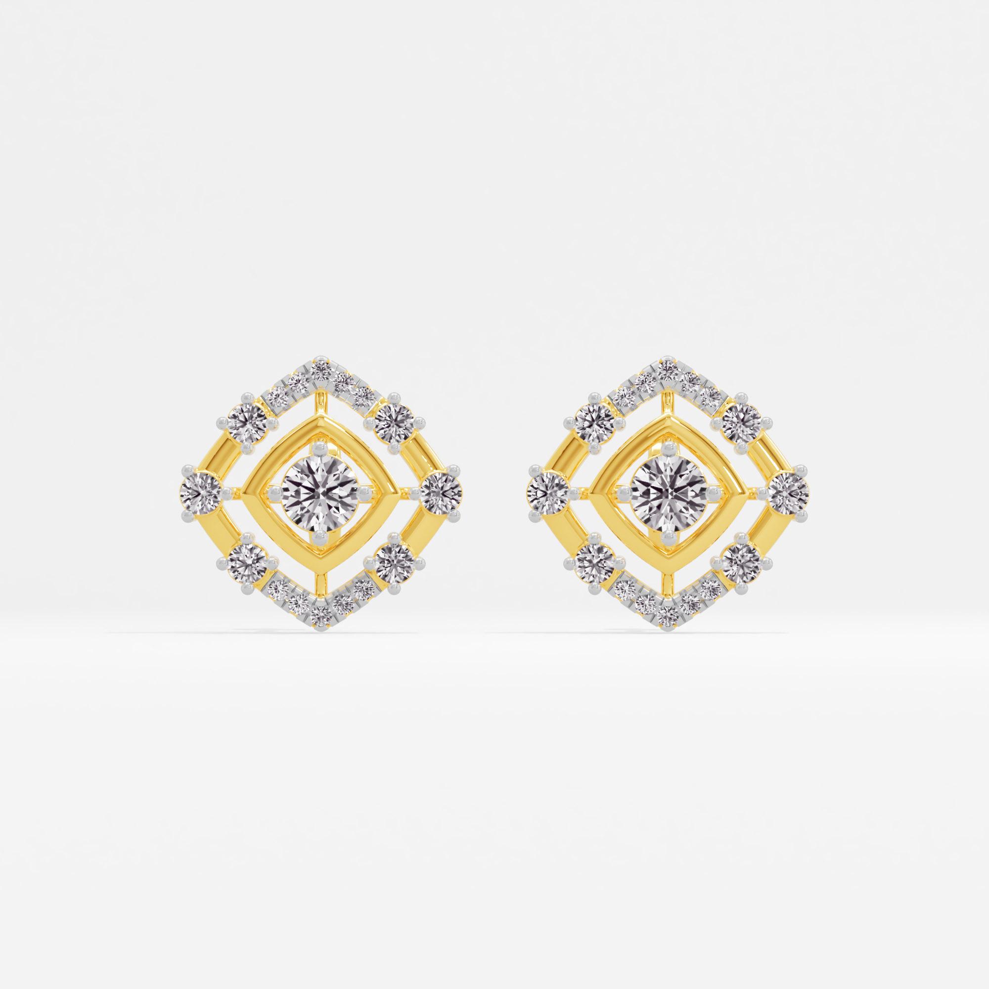 Nebula Gleam Solitaire Stud Earrings