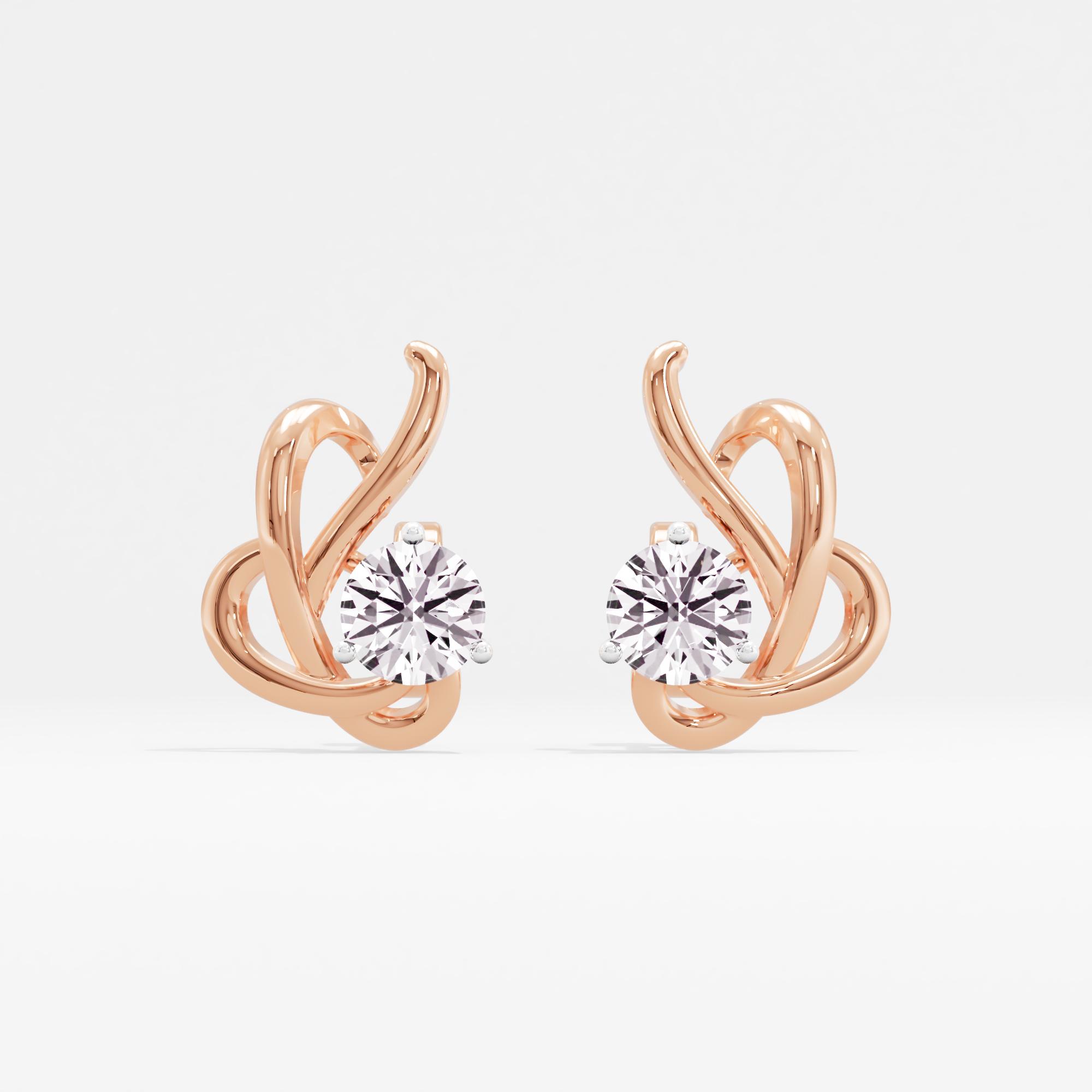 Angelic Aurora Solitaire Stud Earrings