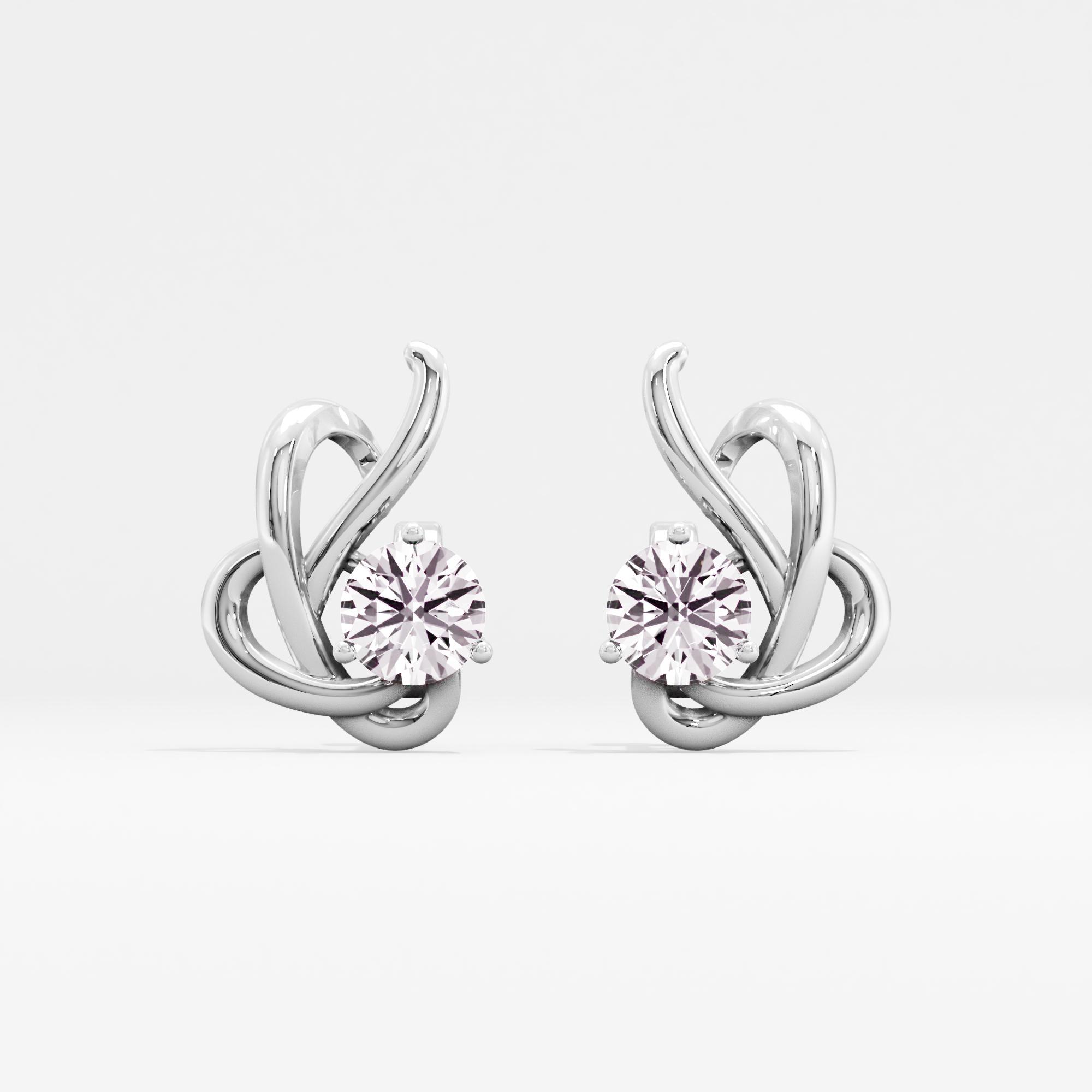 Angelic Aurora Solitaire Stud Earrings
