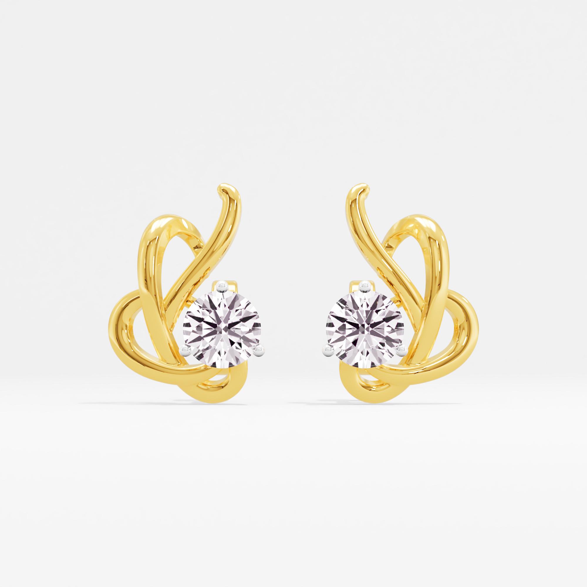 Angelic Aurora Solitaire Stud Earrings