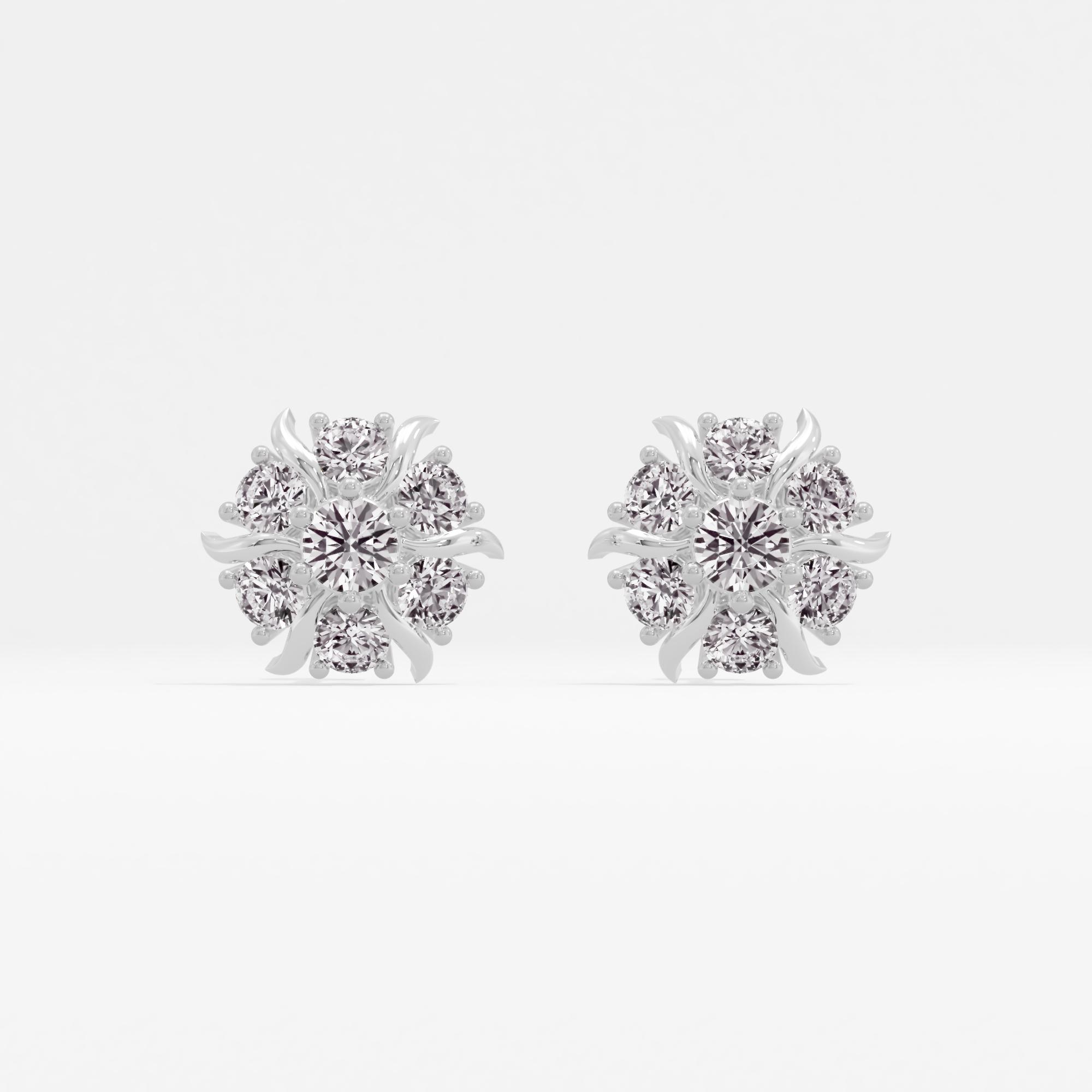 Nova Cascade 7 Stone Cluster Stud Earrings