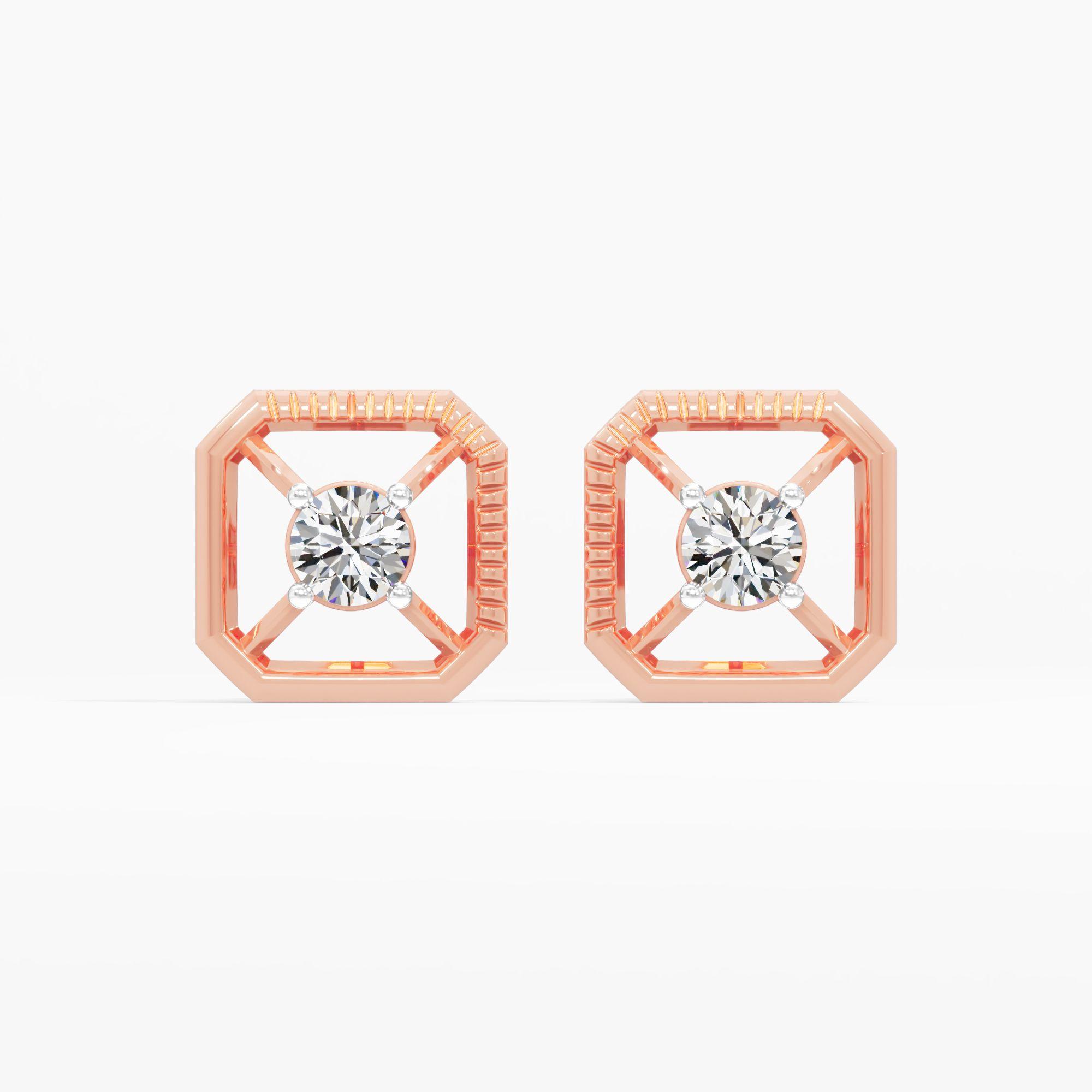 Enigma Captive Solitaire Earrings