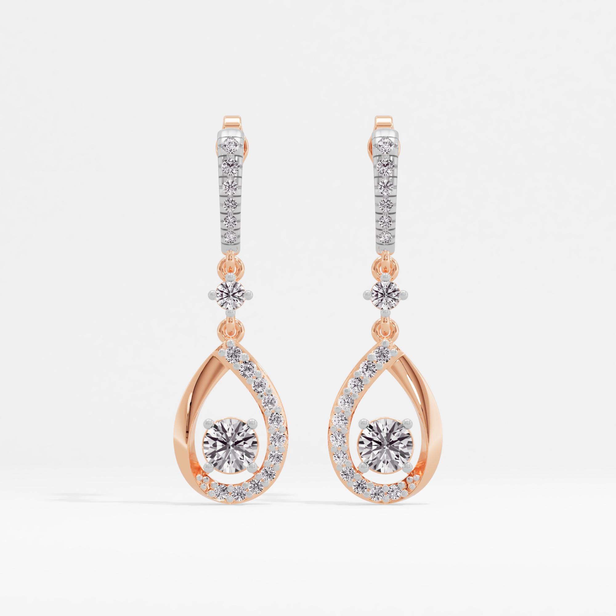 Anastasia Bell Solitaire Drop Earrings