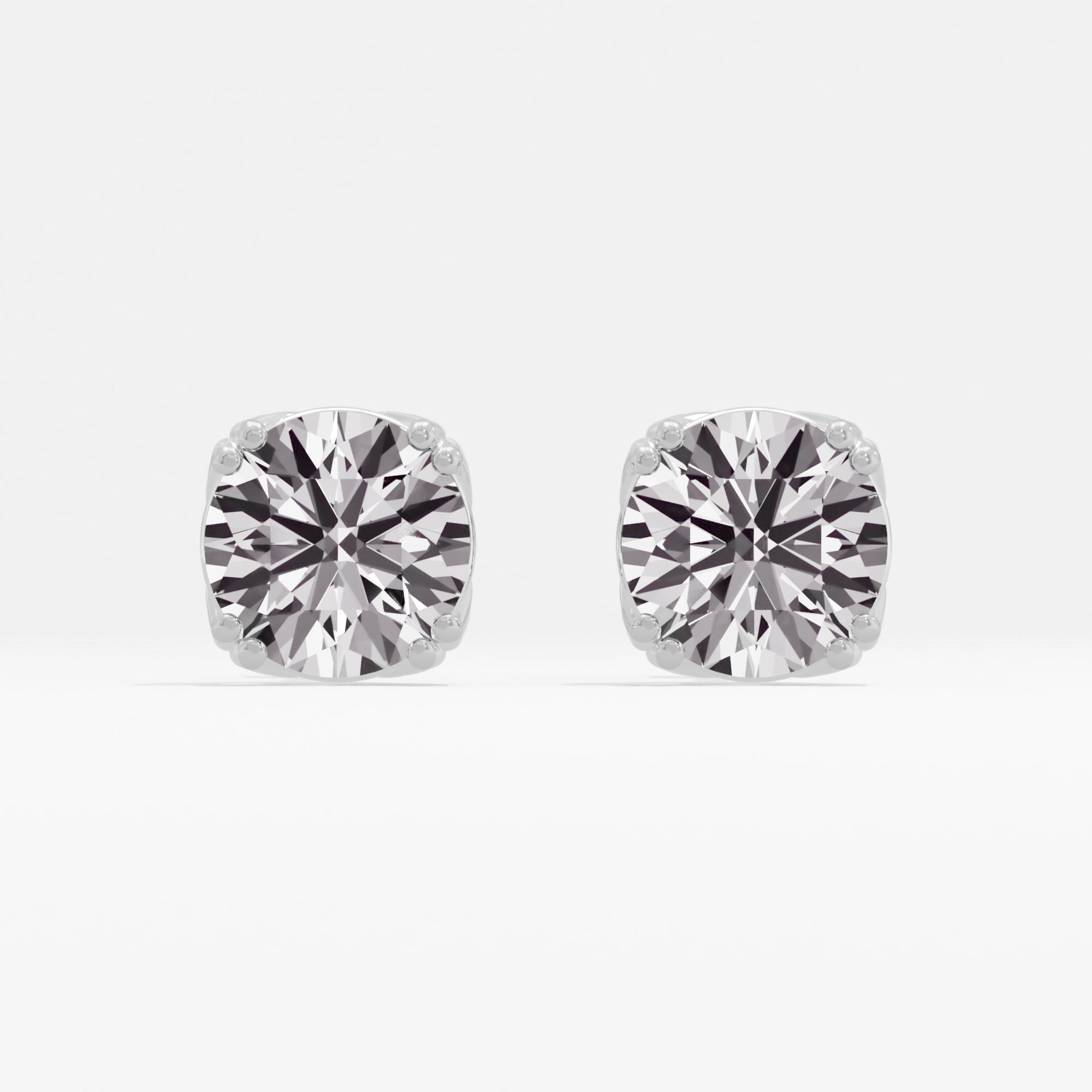 Eternal Rosy Solitaire Stud Earrings