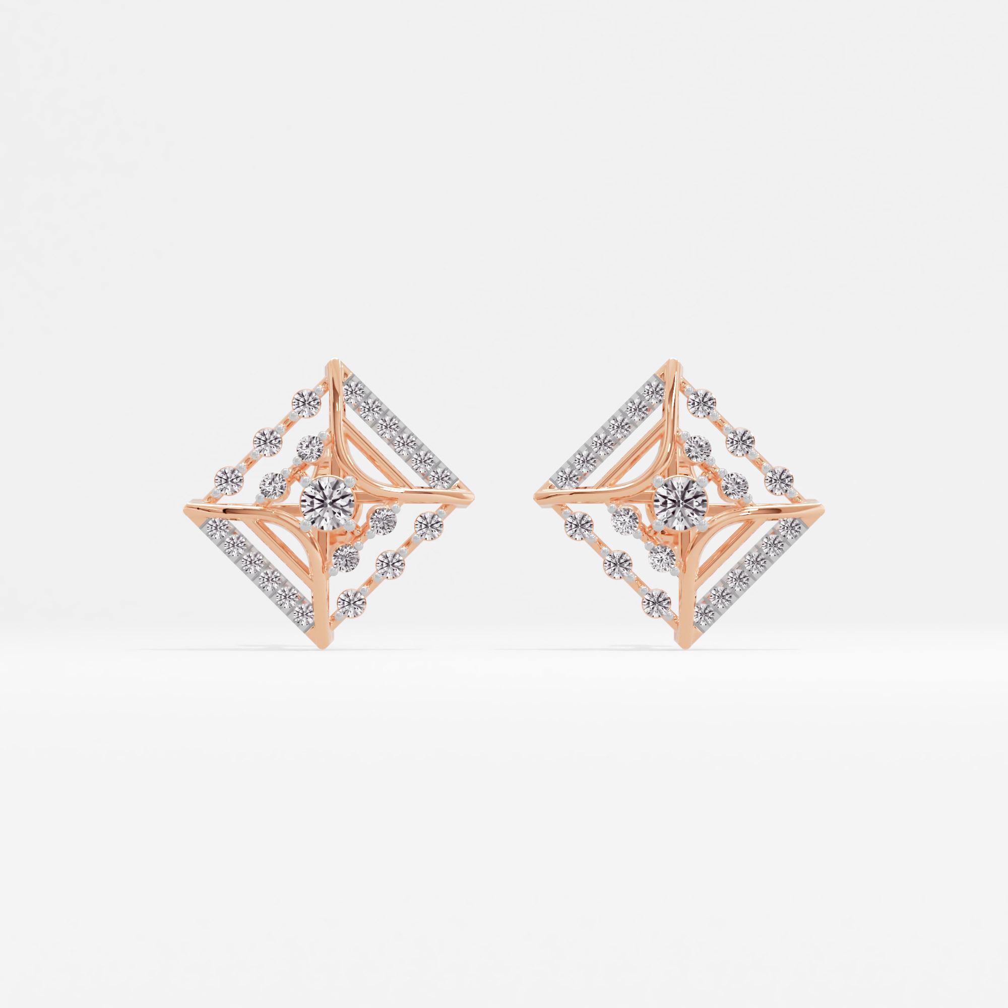 Starstrung Quad Solitaire Stud Earrings