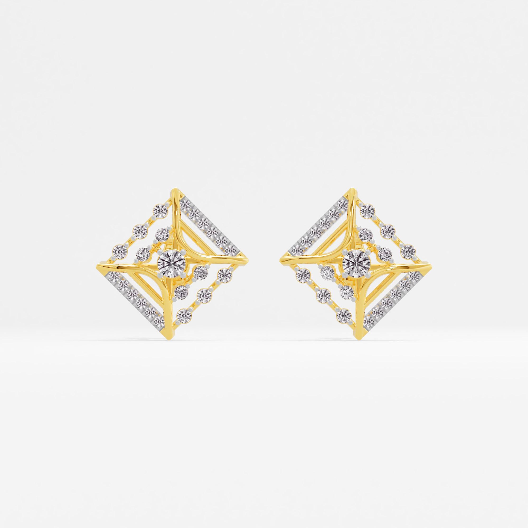 Starstrung Quad Solitaire Stud Earrings