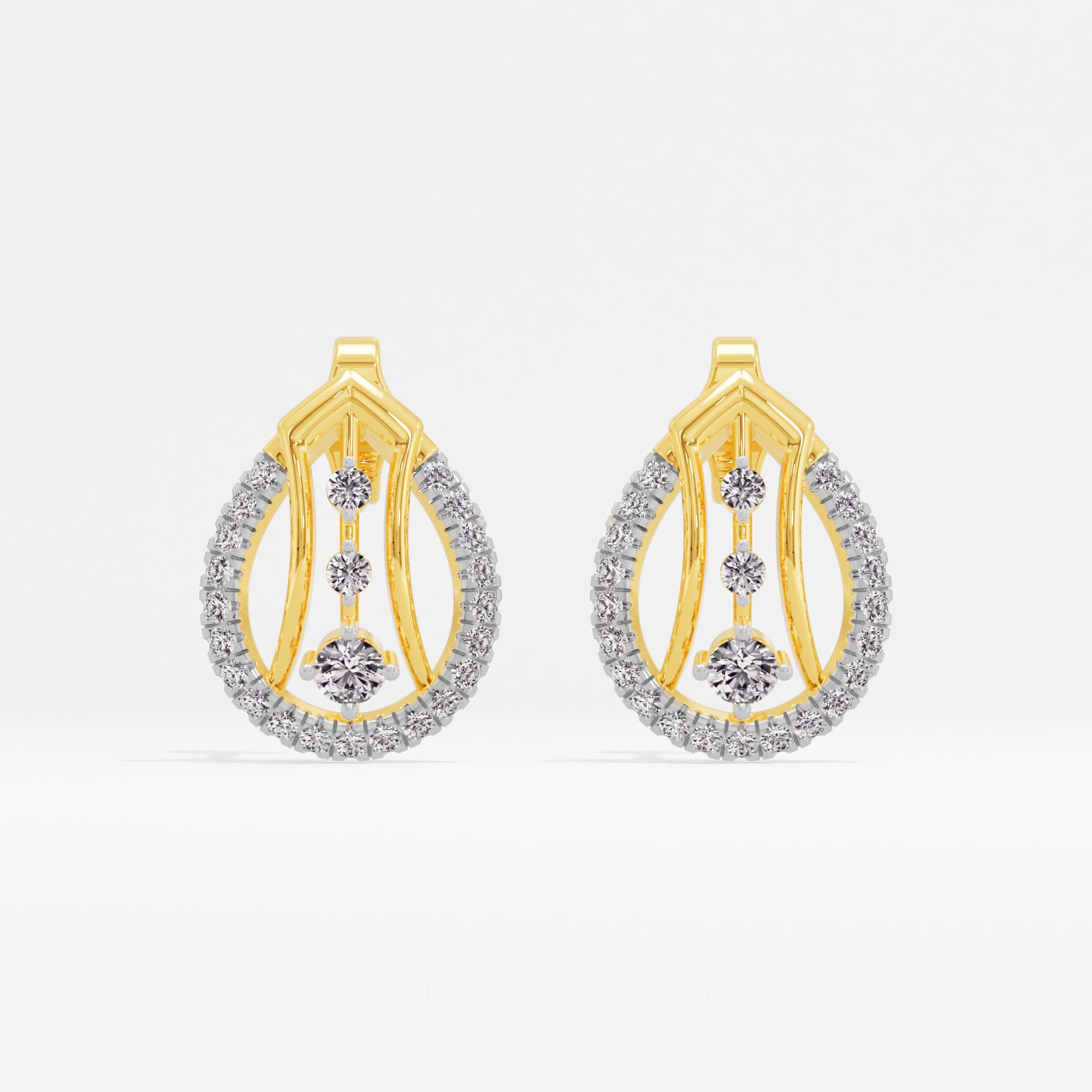 Starstrung Droplet Solitaire Stud Earrings