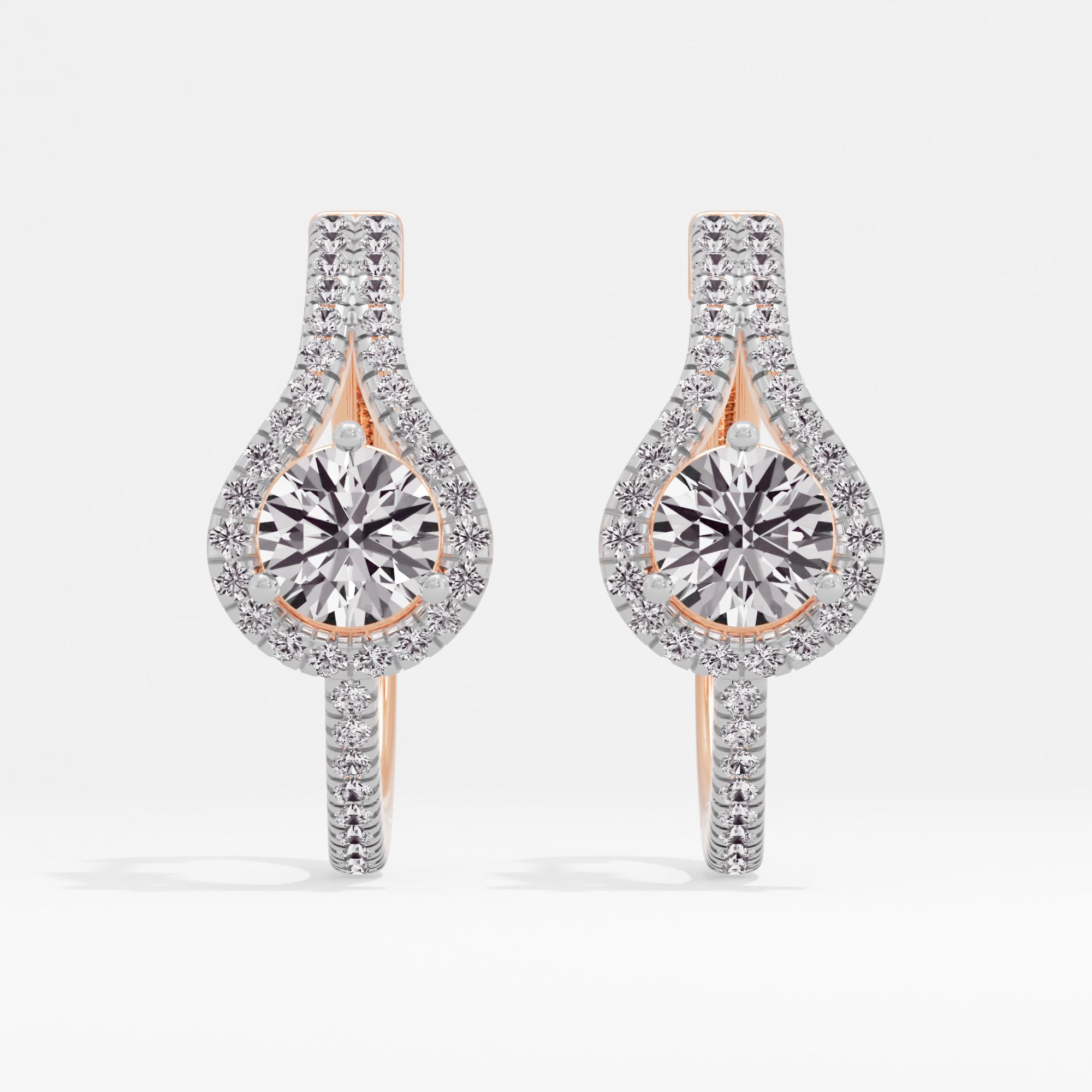 Serene Beauty Solitaire Hoop Earrings