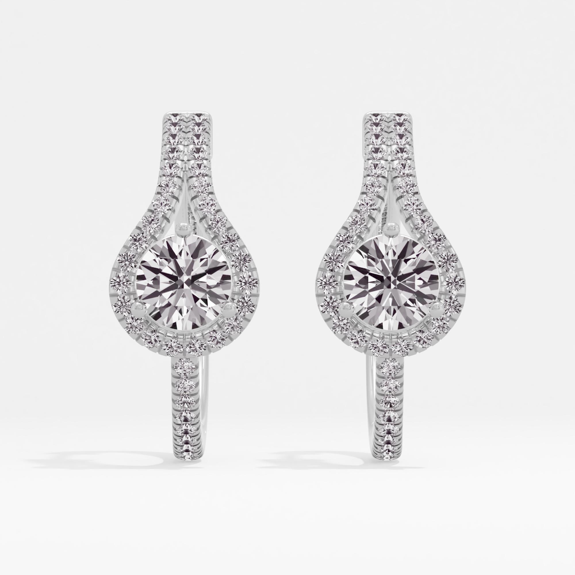 Serene Beauty Solitaire Hoop Earrings