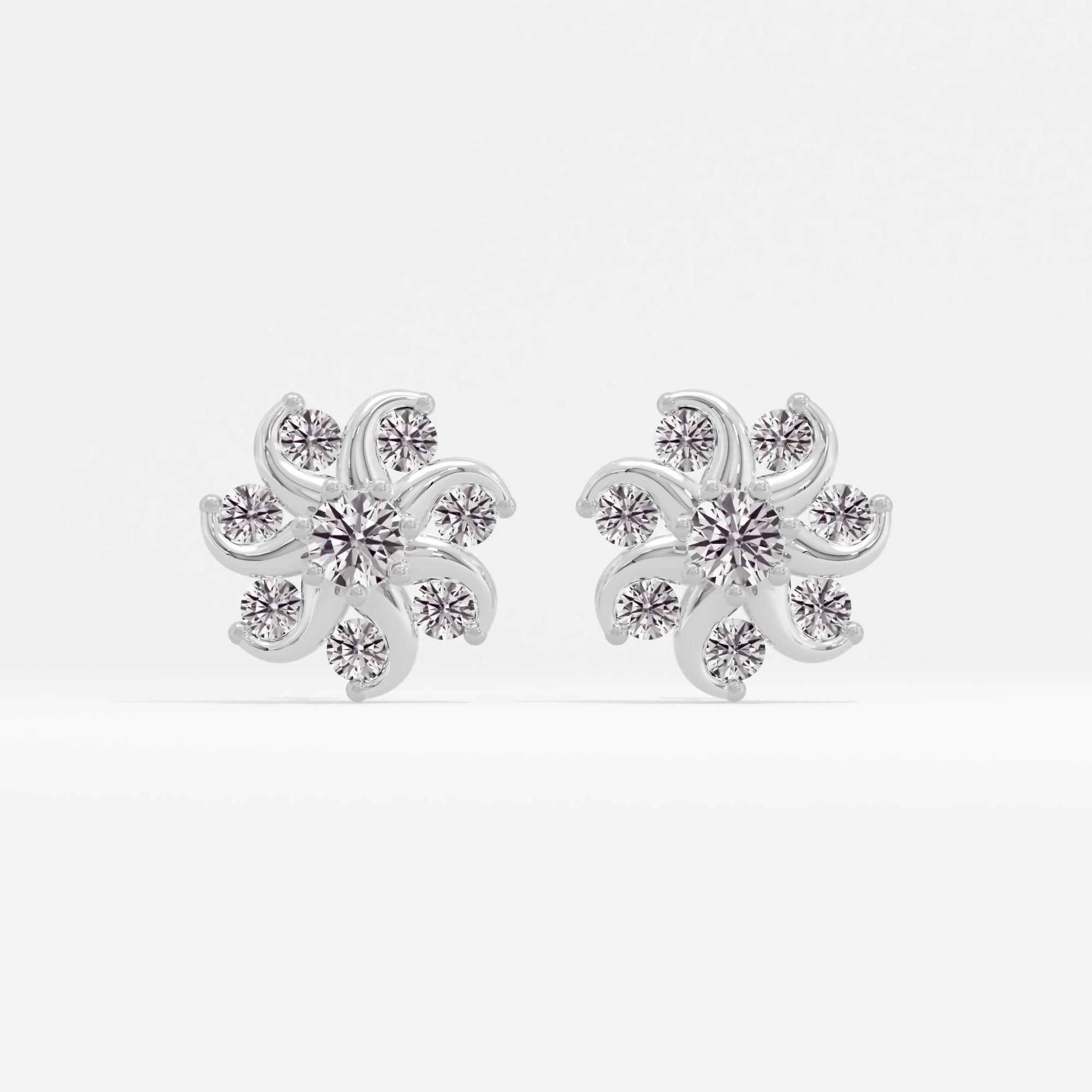 Solar Swirl Cluster Stud Earrings