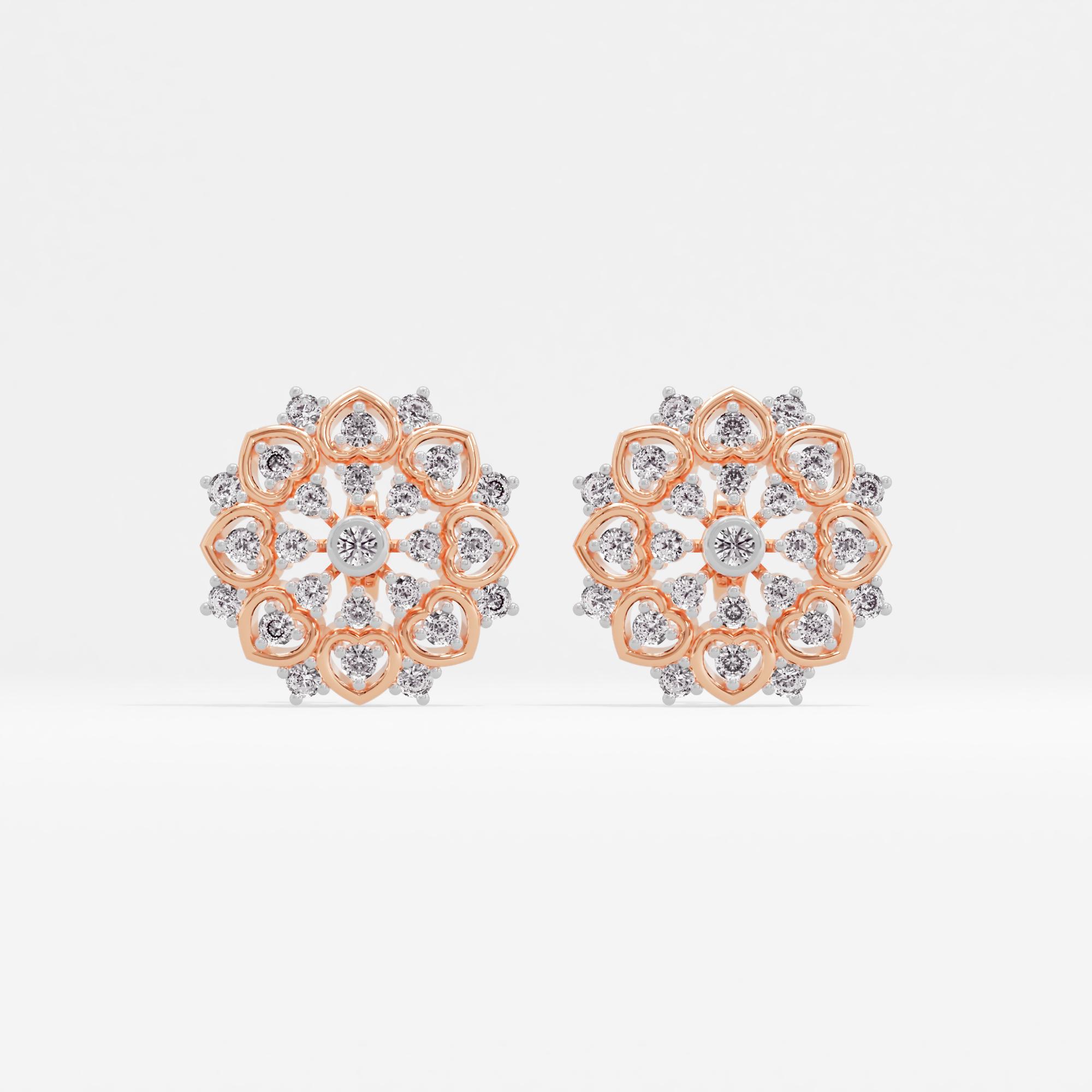 Trinket Delight Cluster Heart Stud Earrings