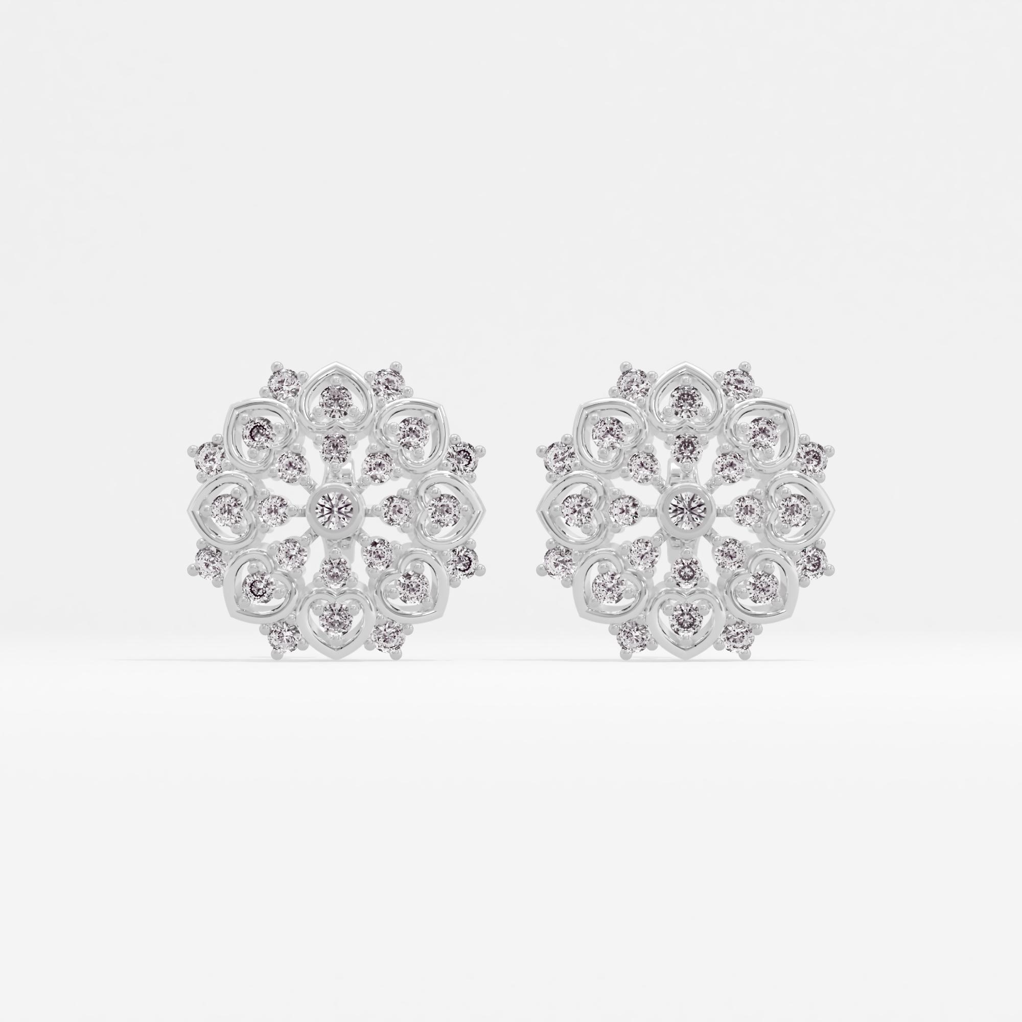 Trinket Delight Cluster Heart Stud Earrings