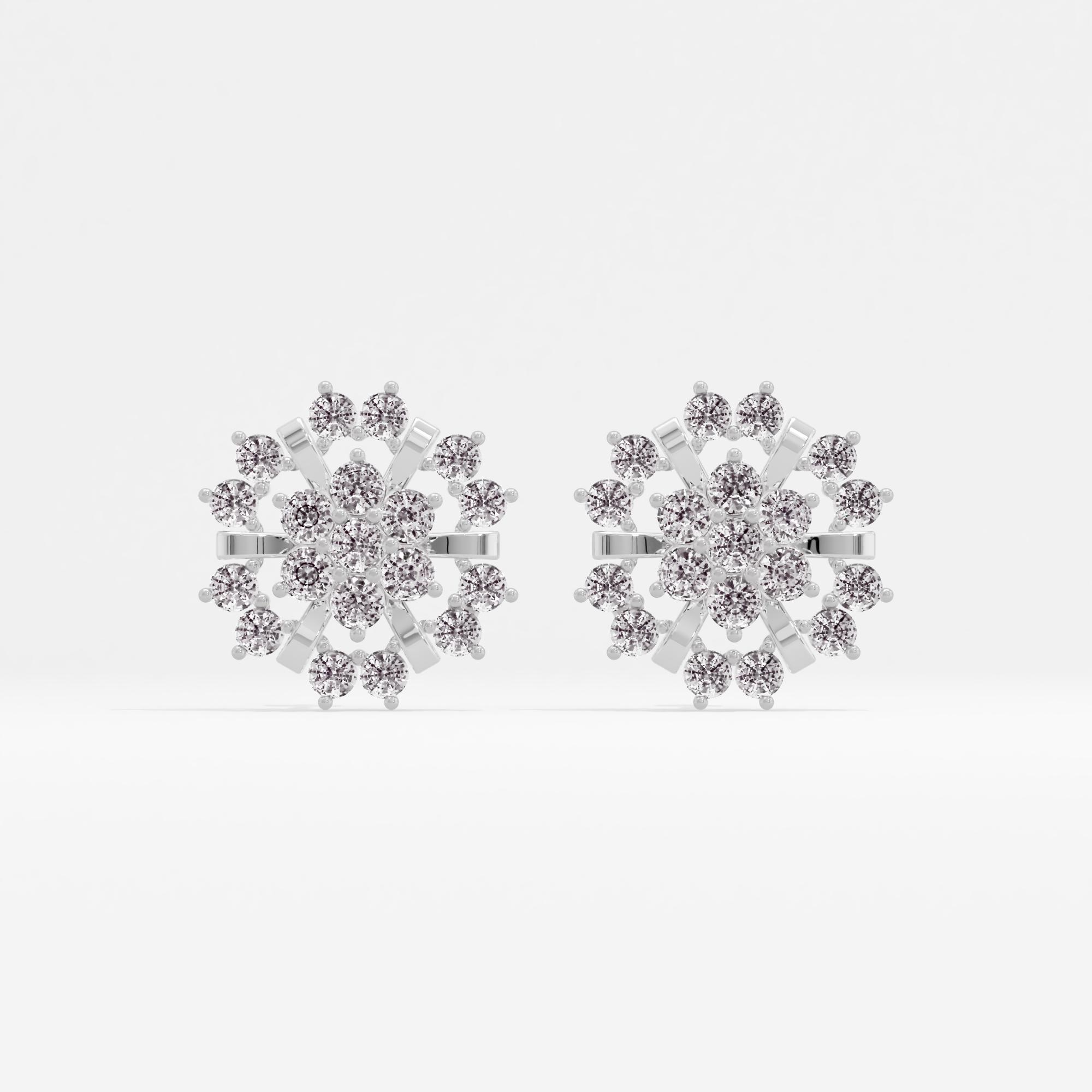 Starstruck Glimmer 7 Stone Cluster Stud Earrings