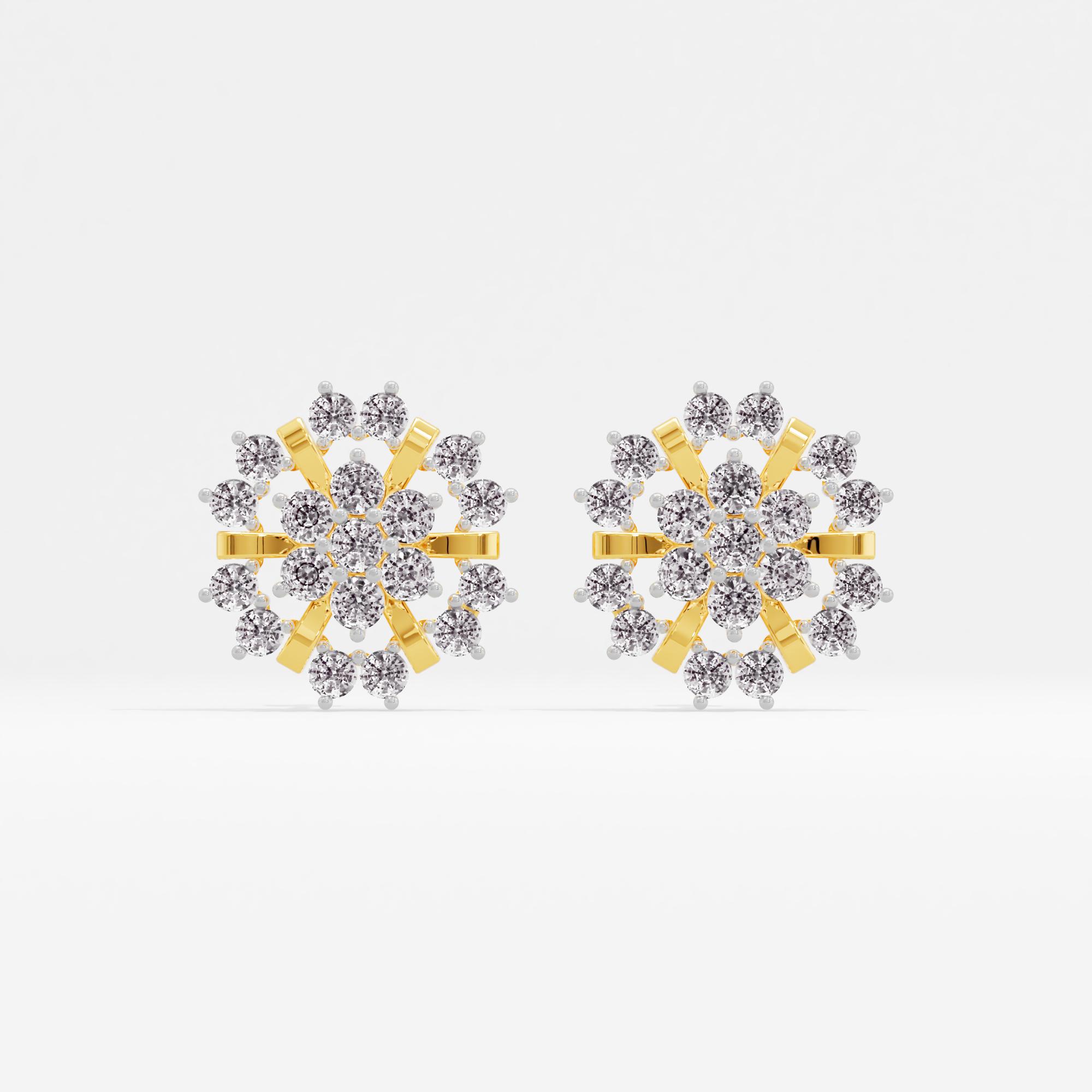 Starstruck Glimmer 7 Stone Cluster Stud Earrings