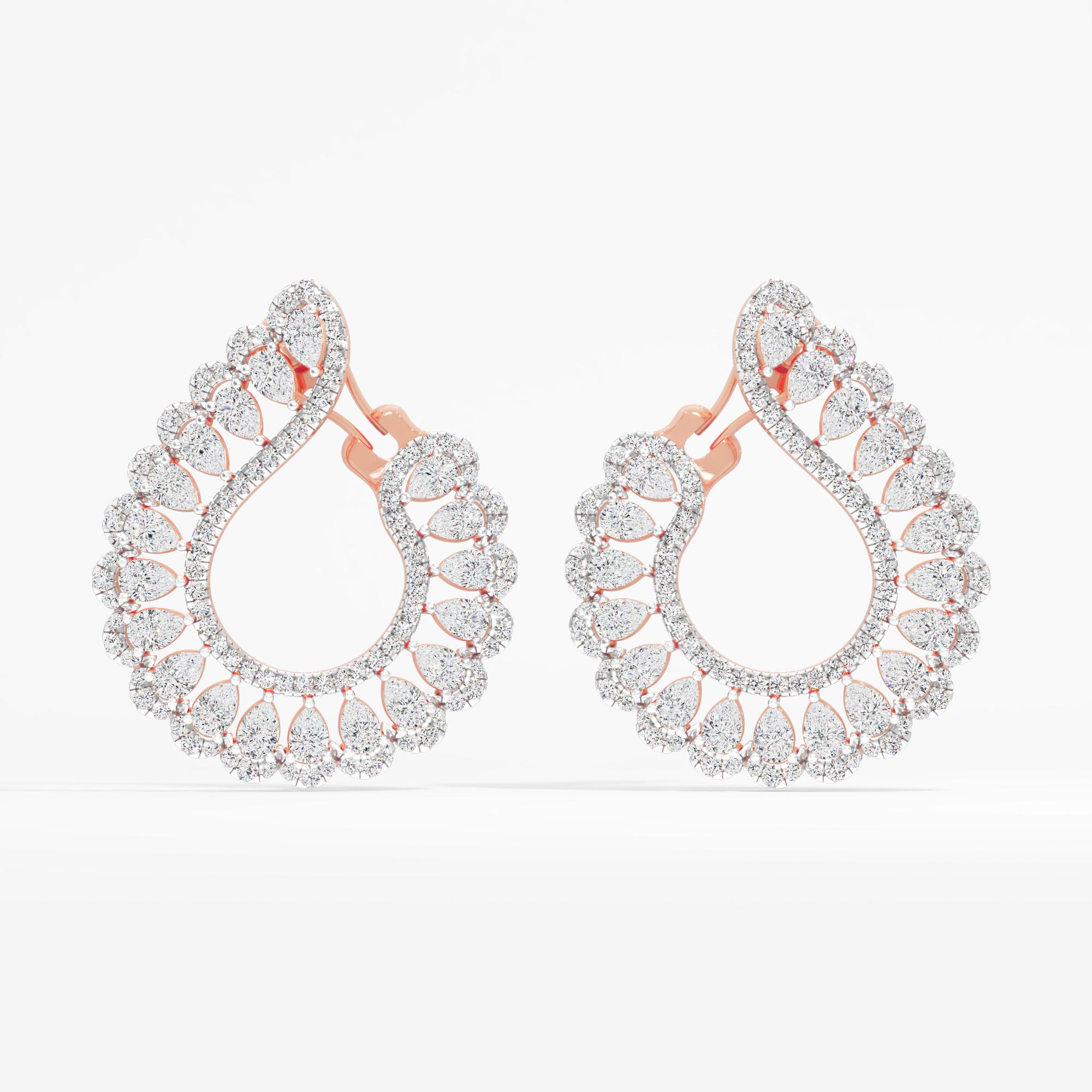 Solara Twist Front Back Hoop Earrings