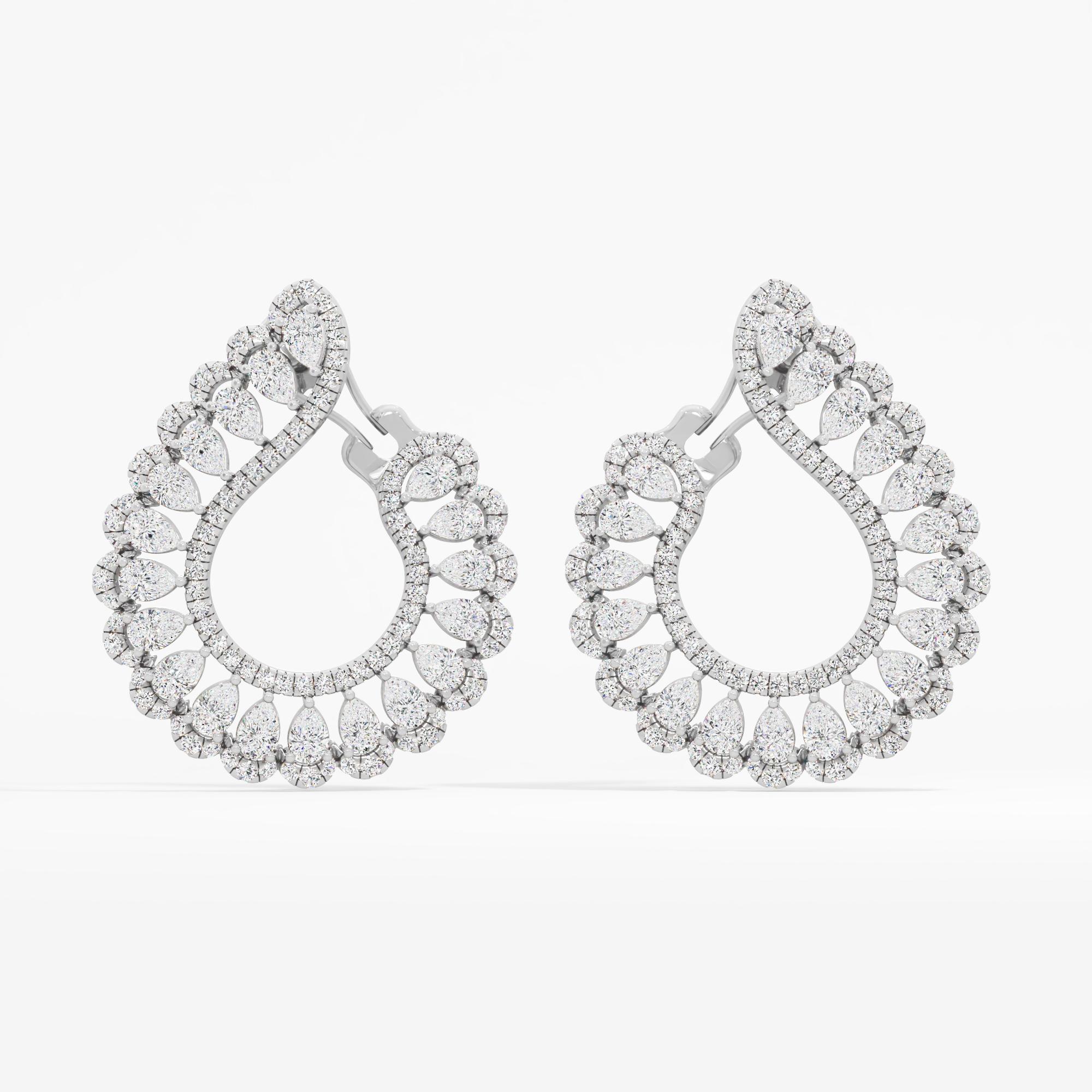 Solara Twist Front Back Hoop Earrings