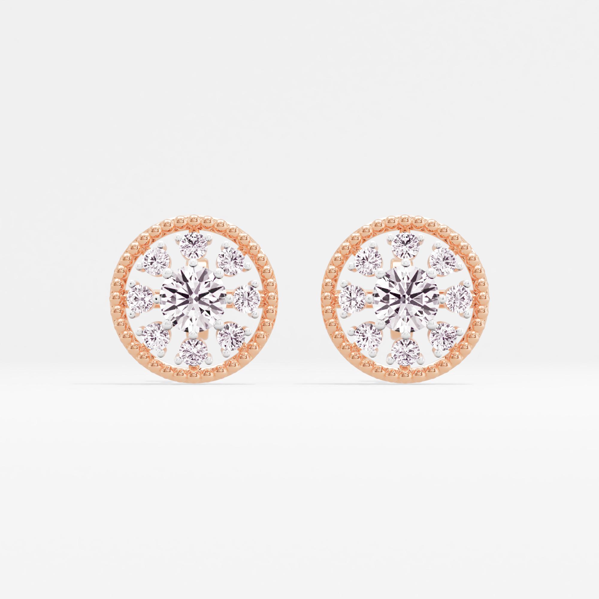Orbital Sparkle Solitaire Stud Earrings