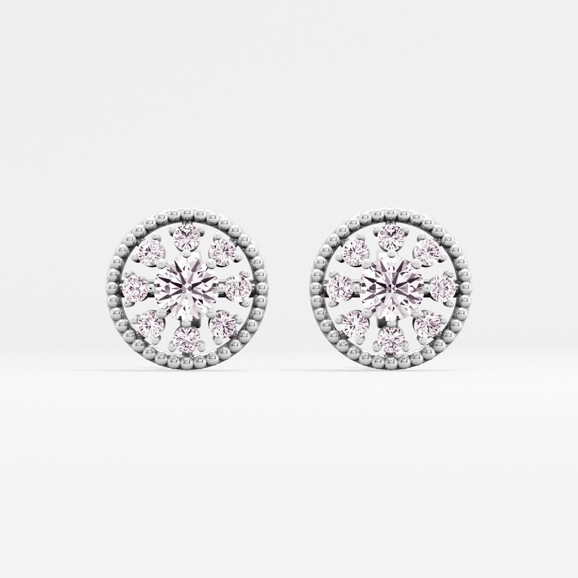 Orbital Sparkle Solitaire Stud Earrings