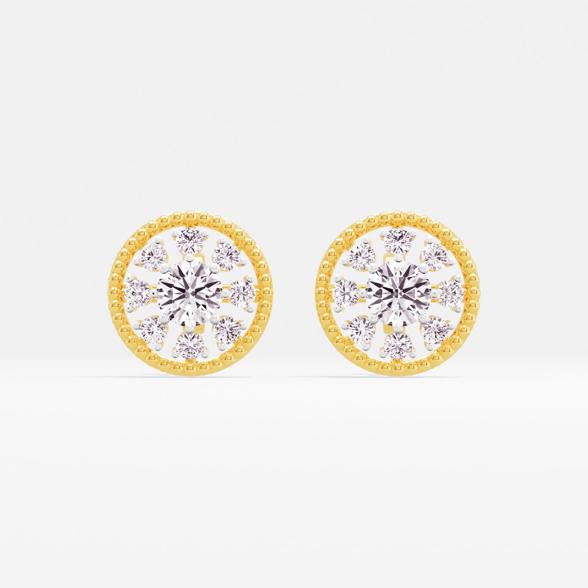 Orbital Sparkle Solitaire Stud Earrings