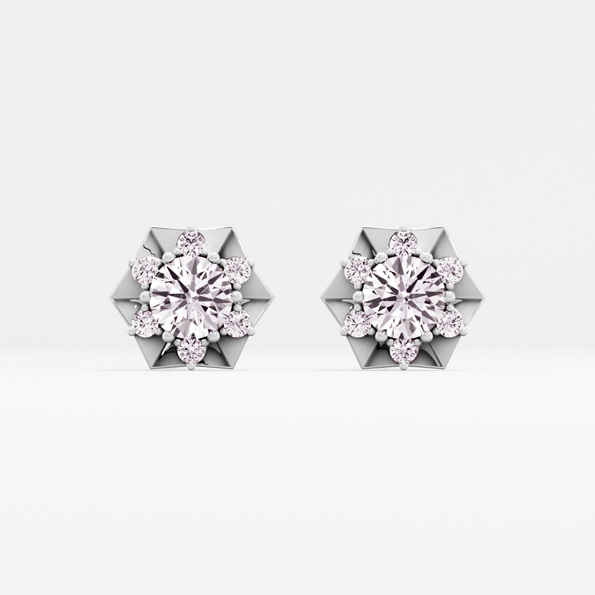 Hexarays Starburst Halo Stud Earrings