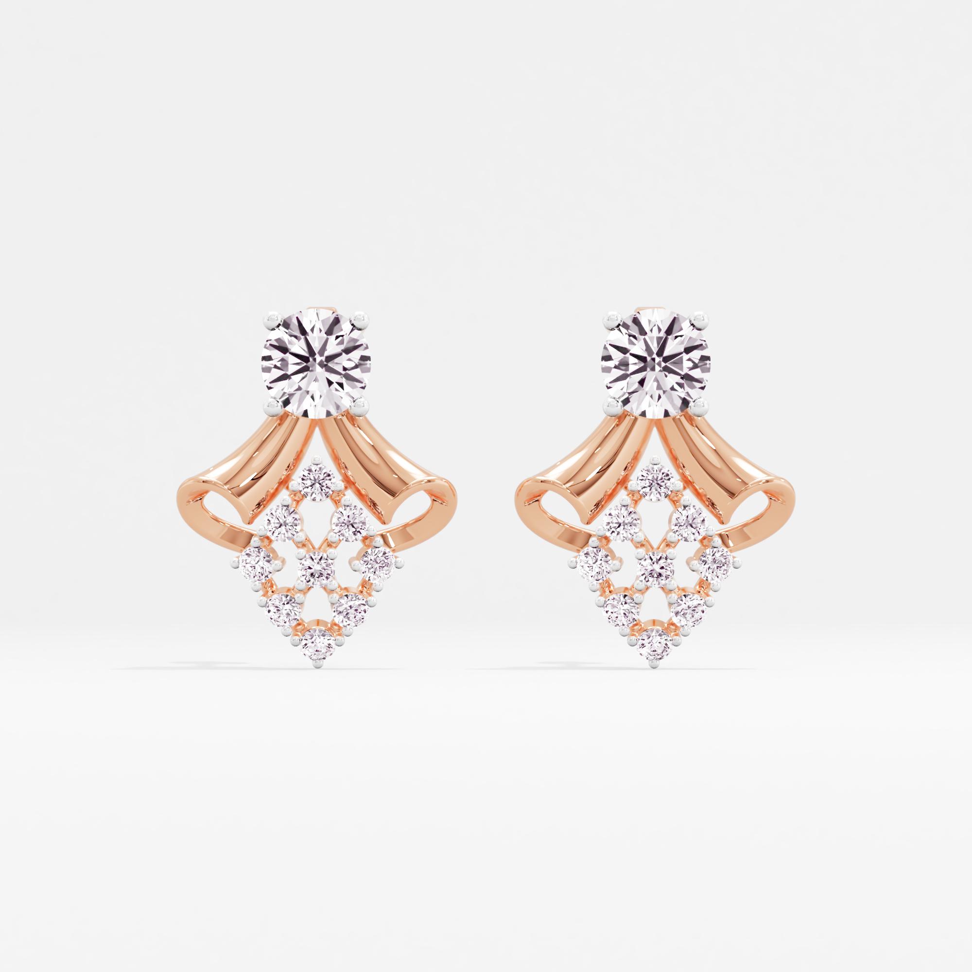 Mystic Bow Solitaire Stud Earrings