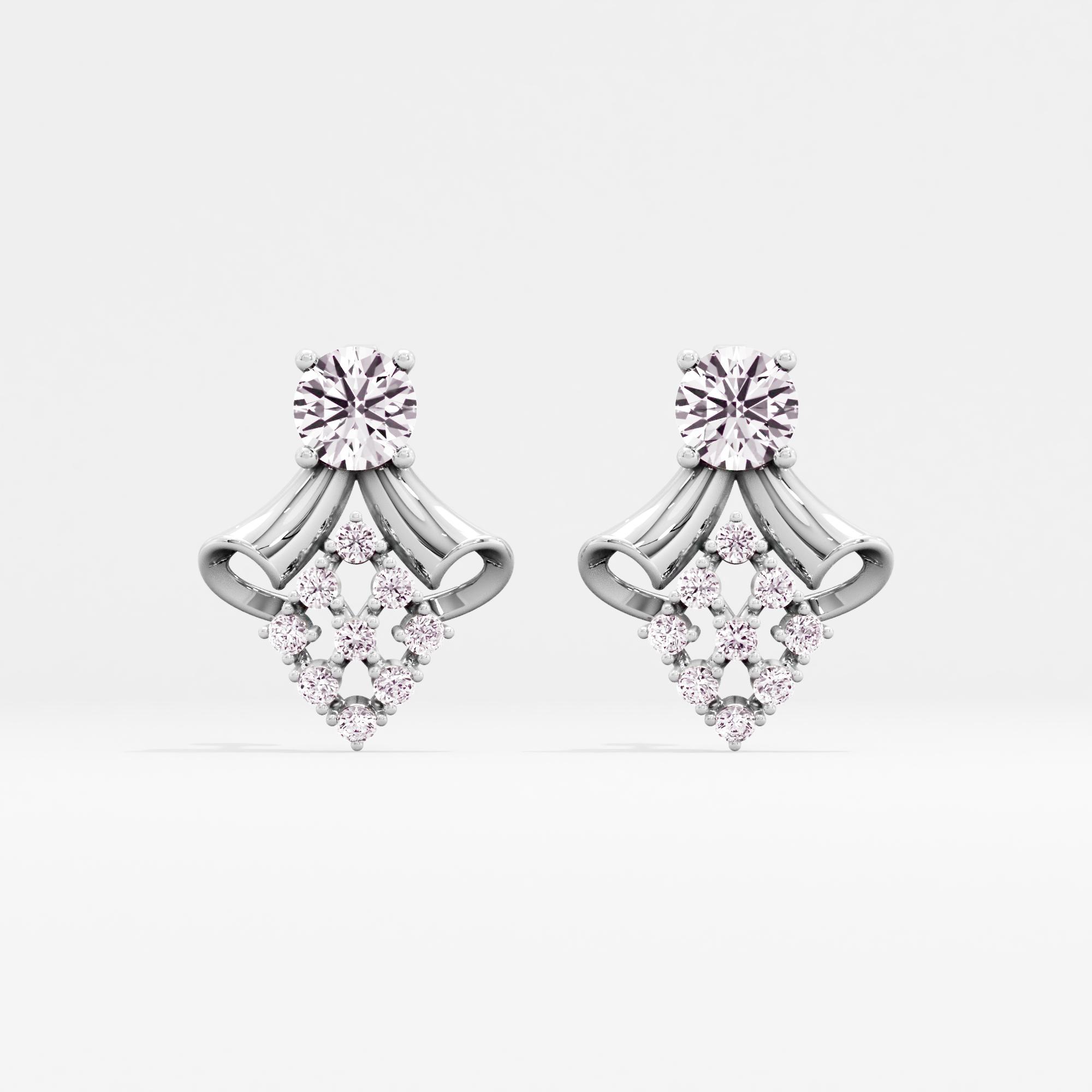 Mystic Bow Solitaire Stud Earrings