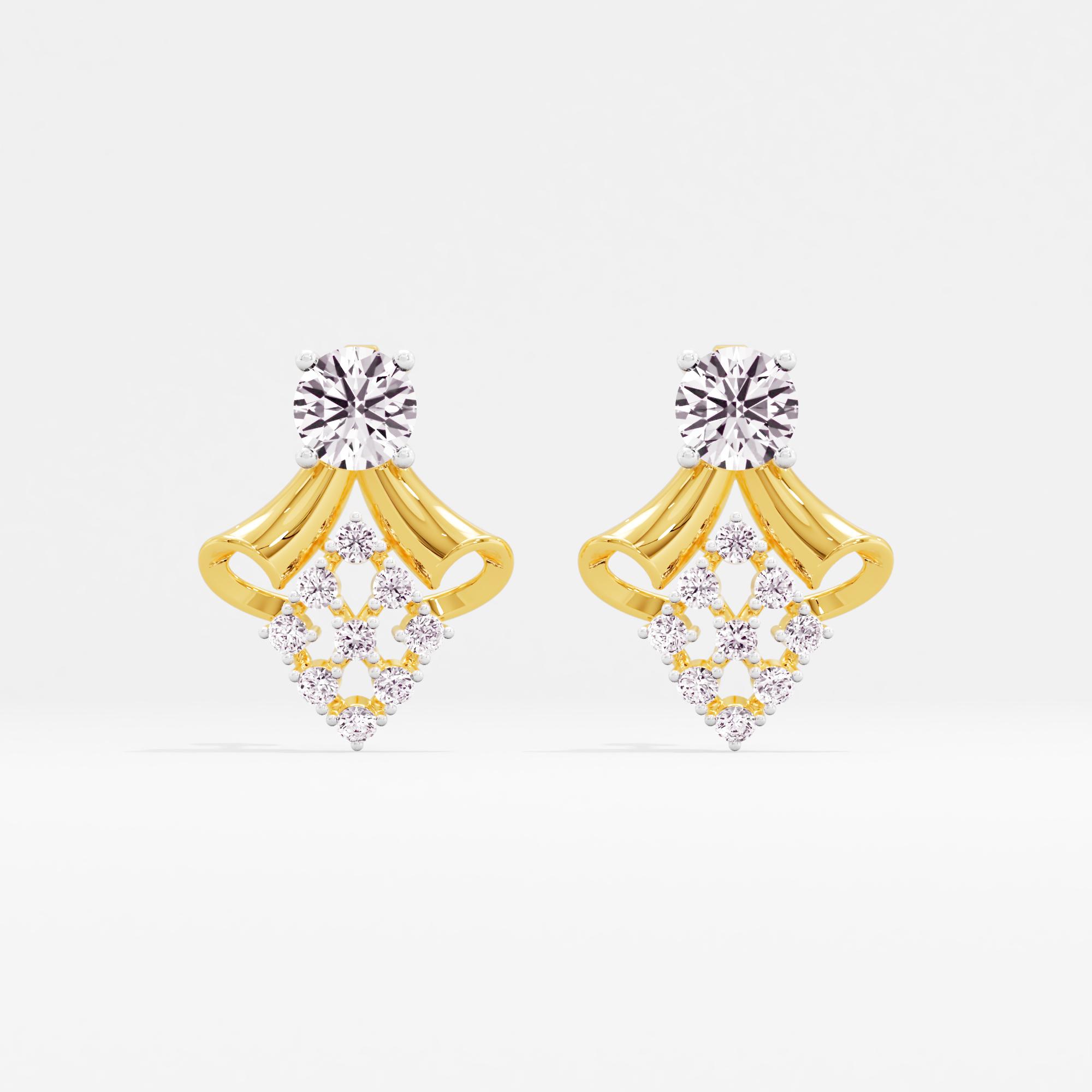 Mystic Bow Solitaire Stud Earrings