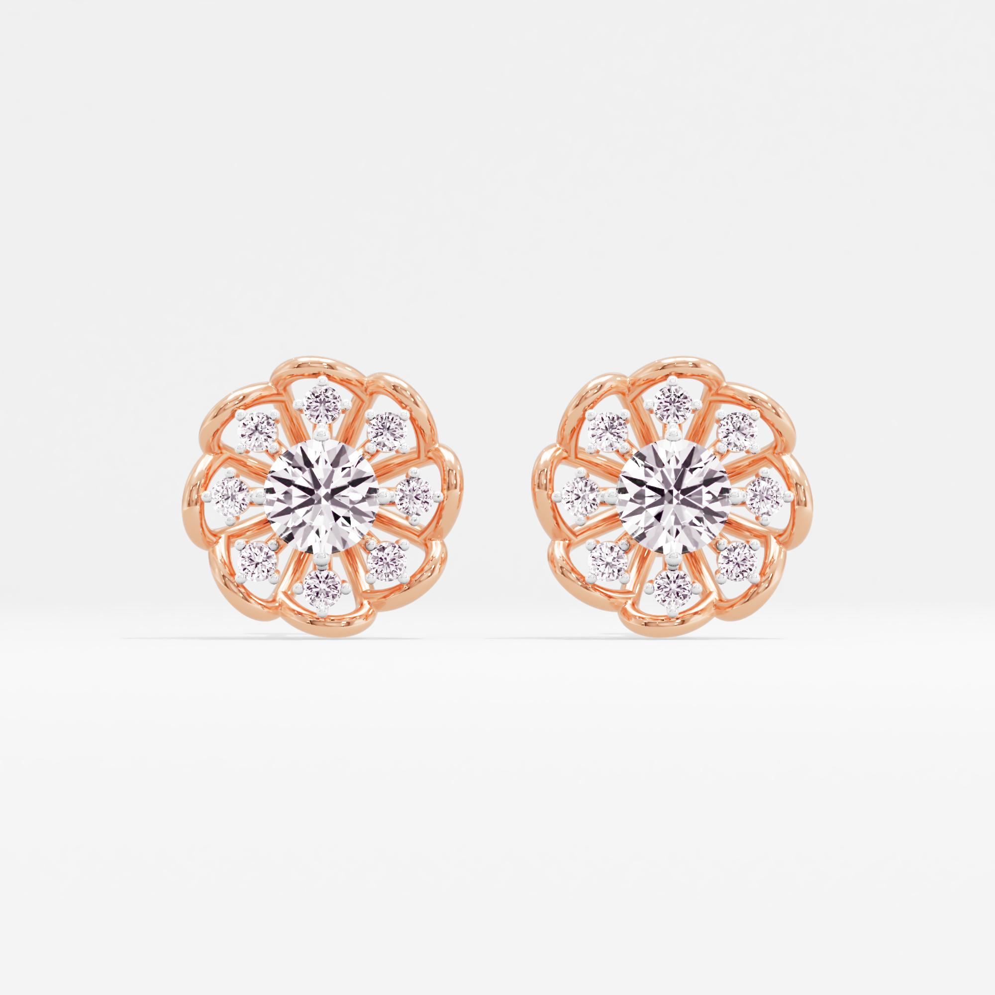 Charismatic Glamour Solitaire Stud Earrings