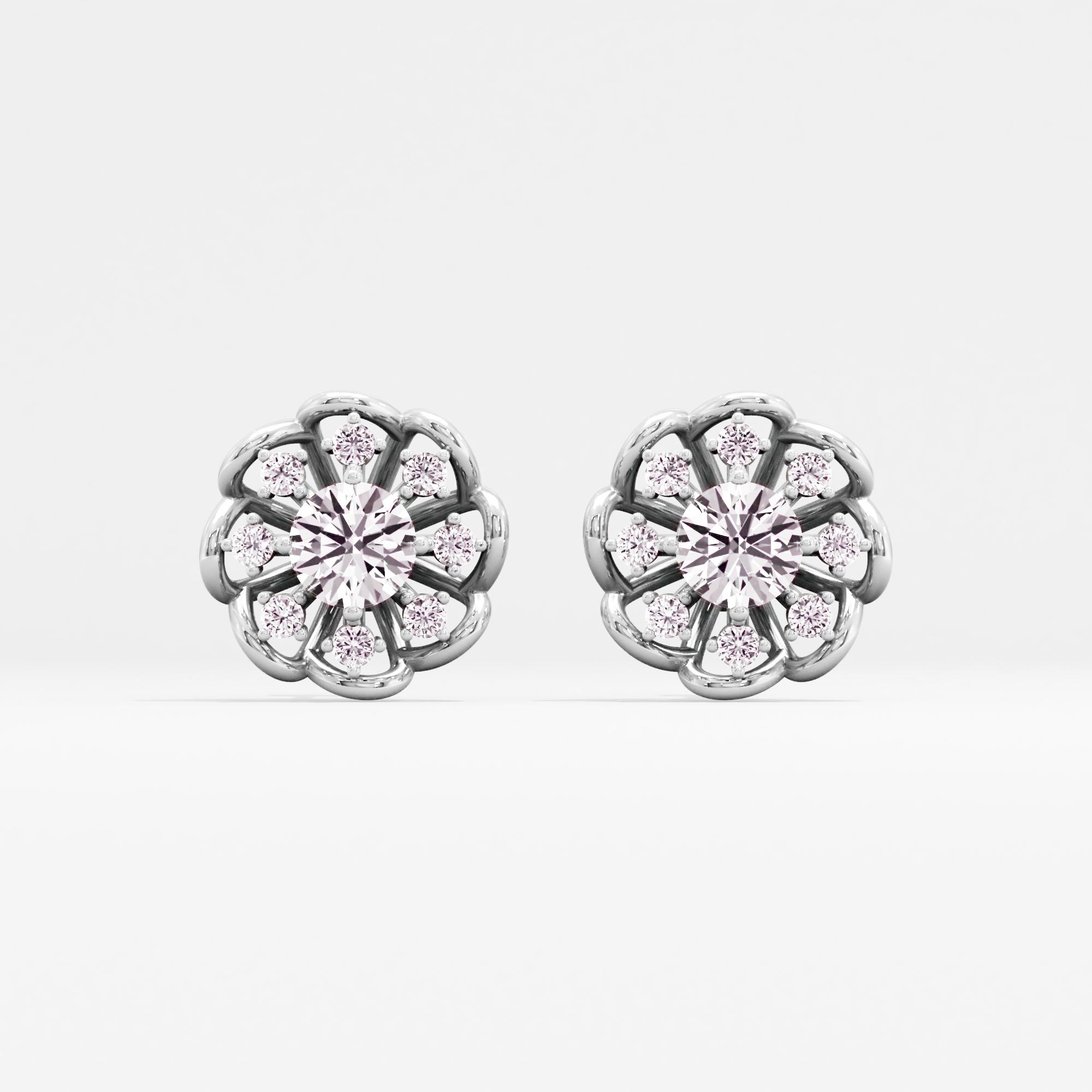 Charismatic Glamour Solitaire Stud Earrings
