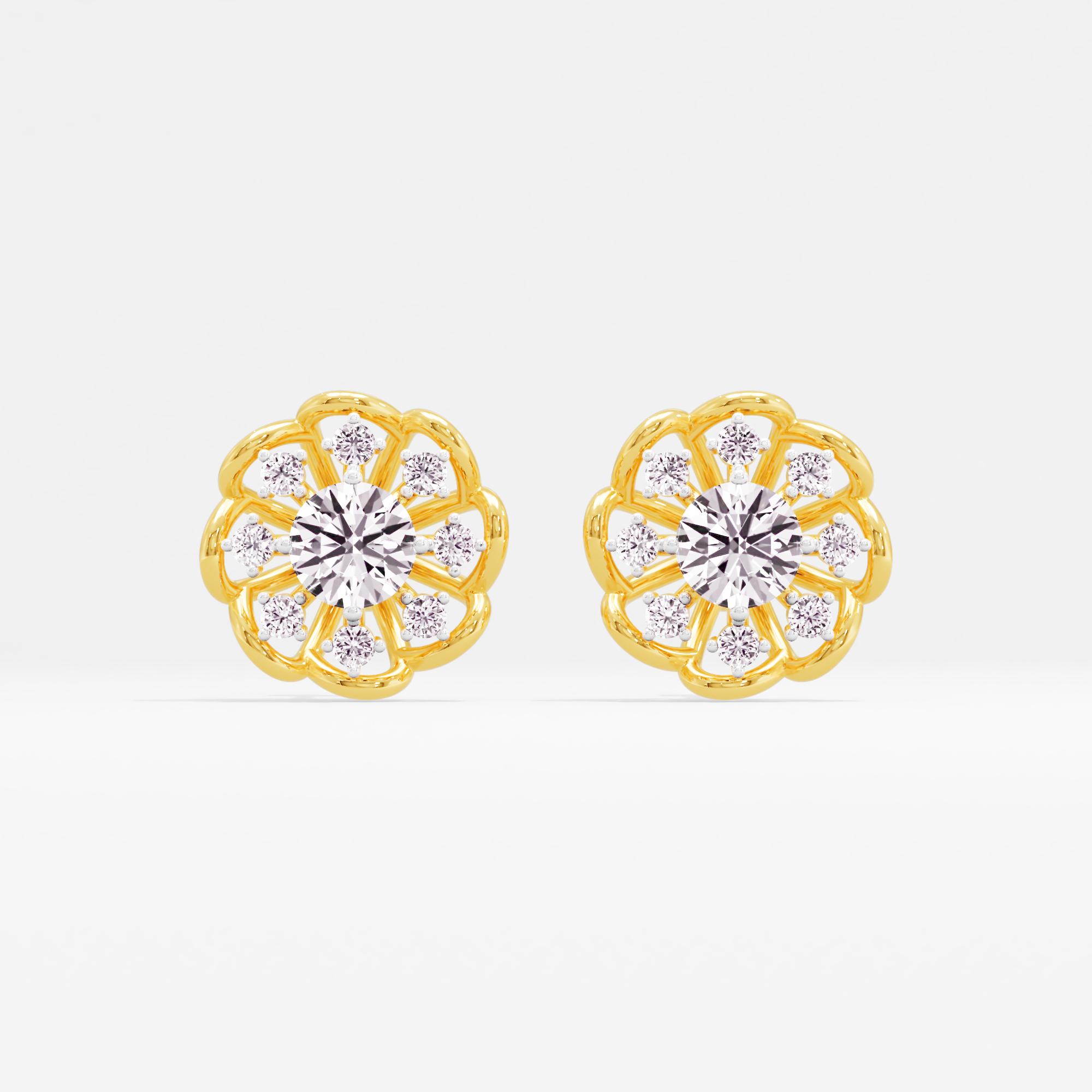 Charismatic Glamour Solitaire Stud Earrings