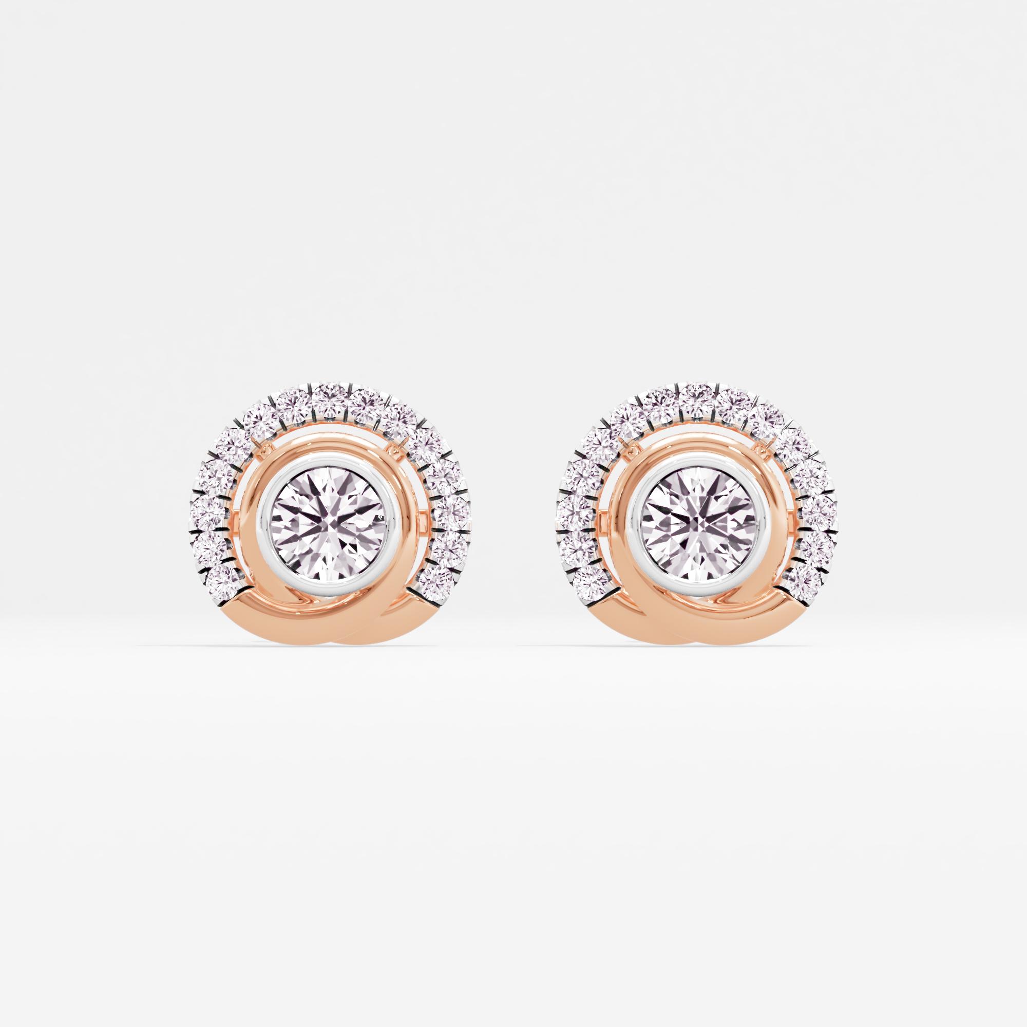 Charming Circles Solitaire Stud Earrings