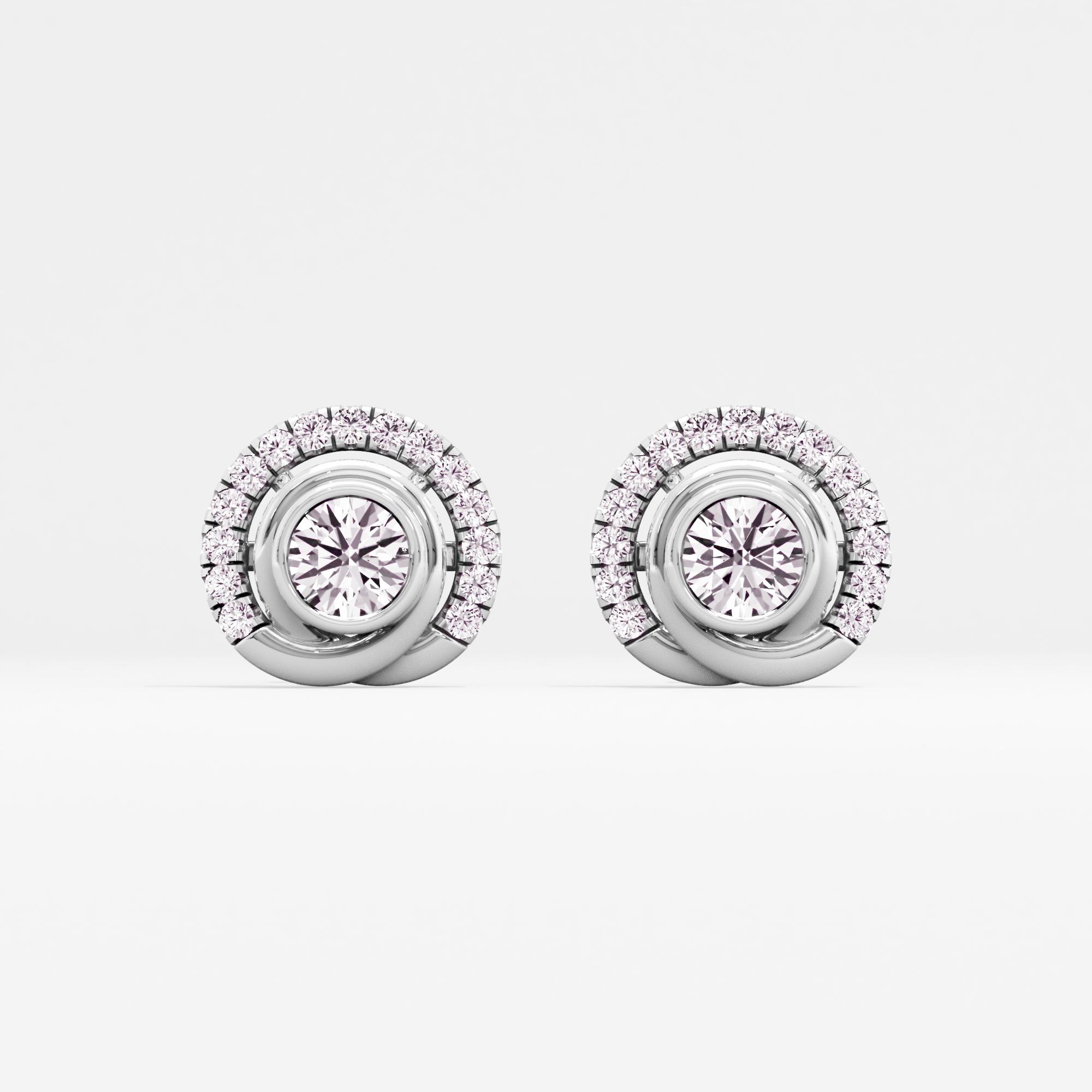 Charming Circles Solitaire Stud Earrings