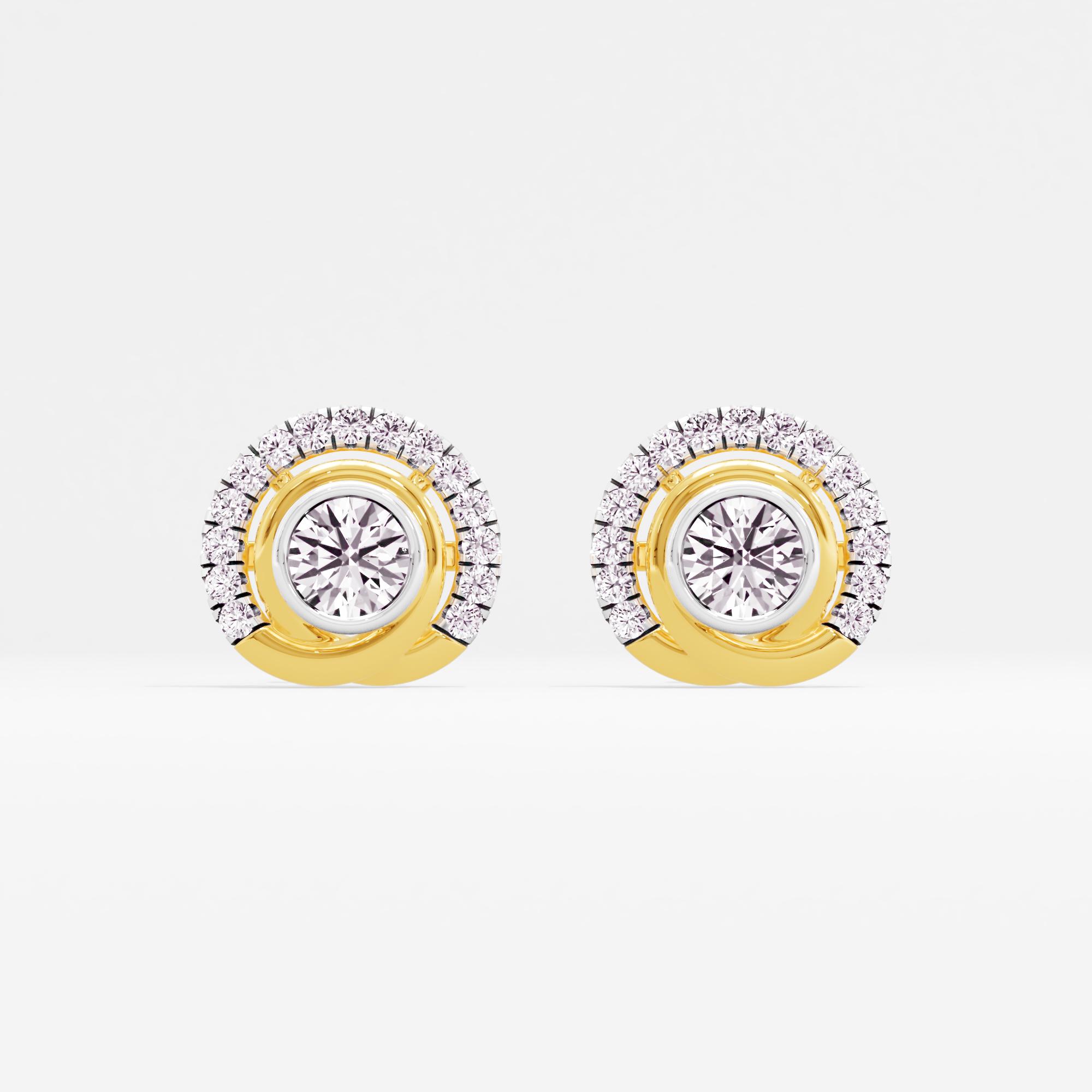 Charming Circles Solitaire Stud Earrings