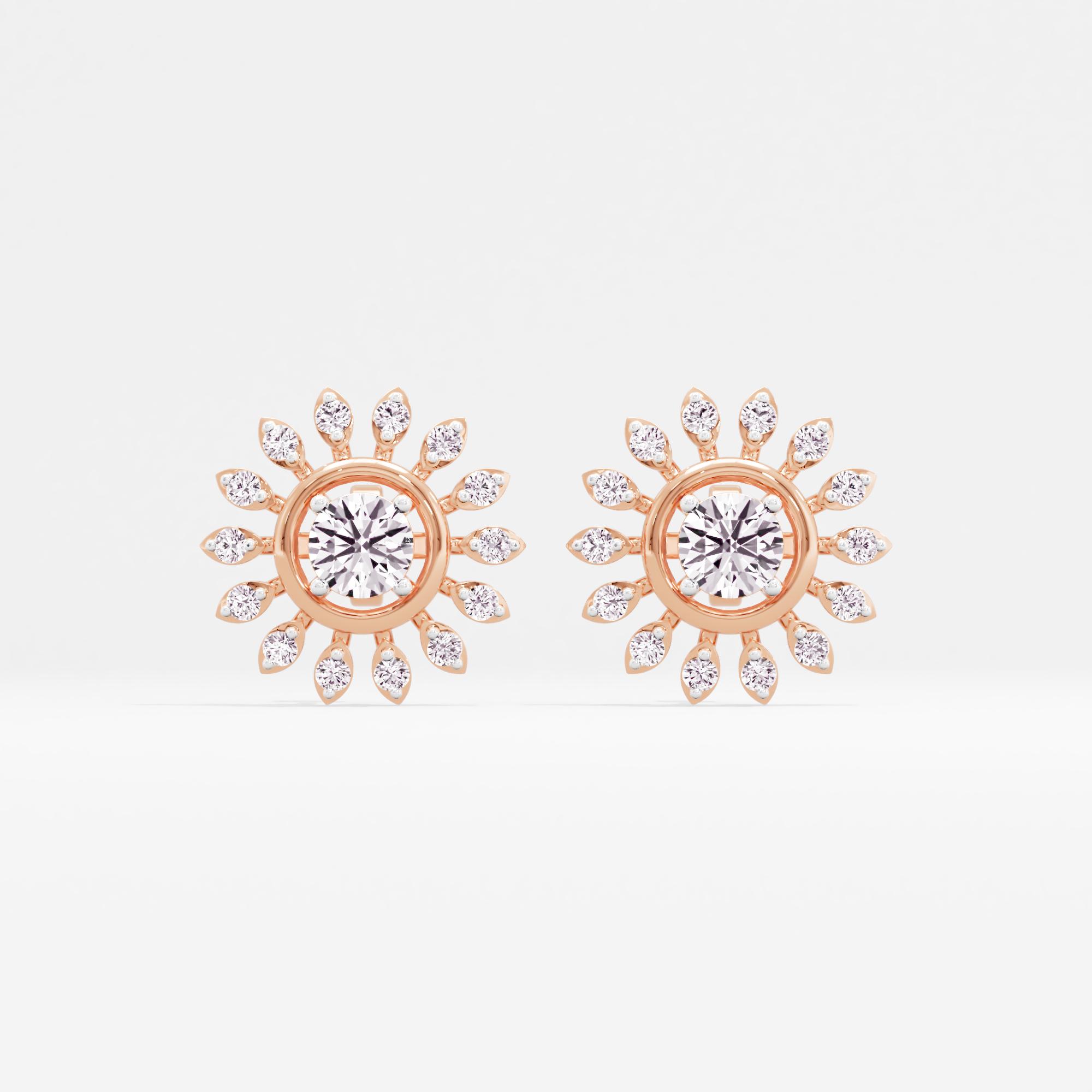 Imperial Sunbeam Solitaire Stud Earrings