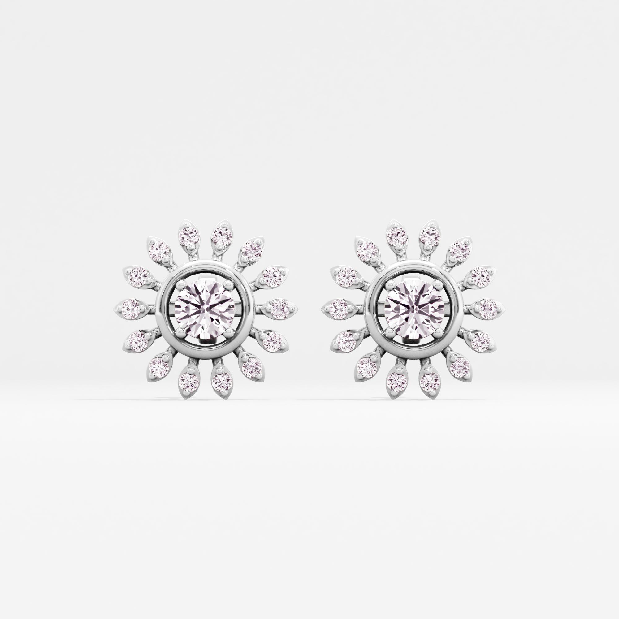 Imperial Sunbeam Solitaire Stud Earrings