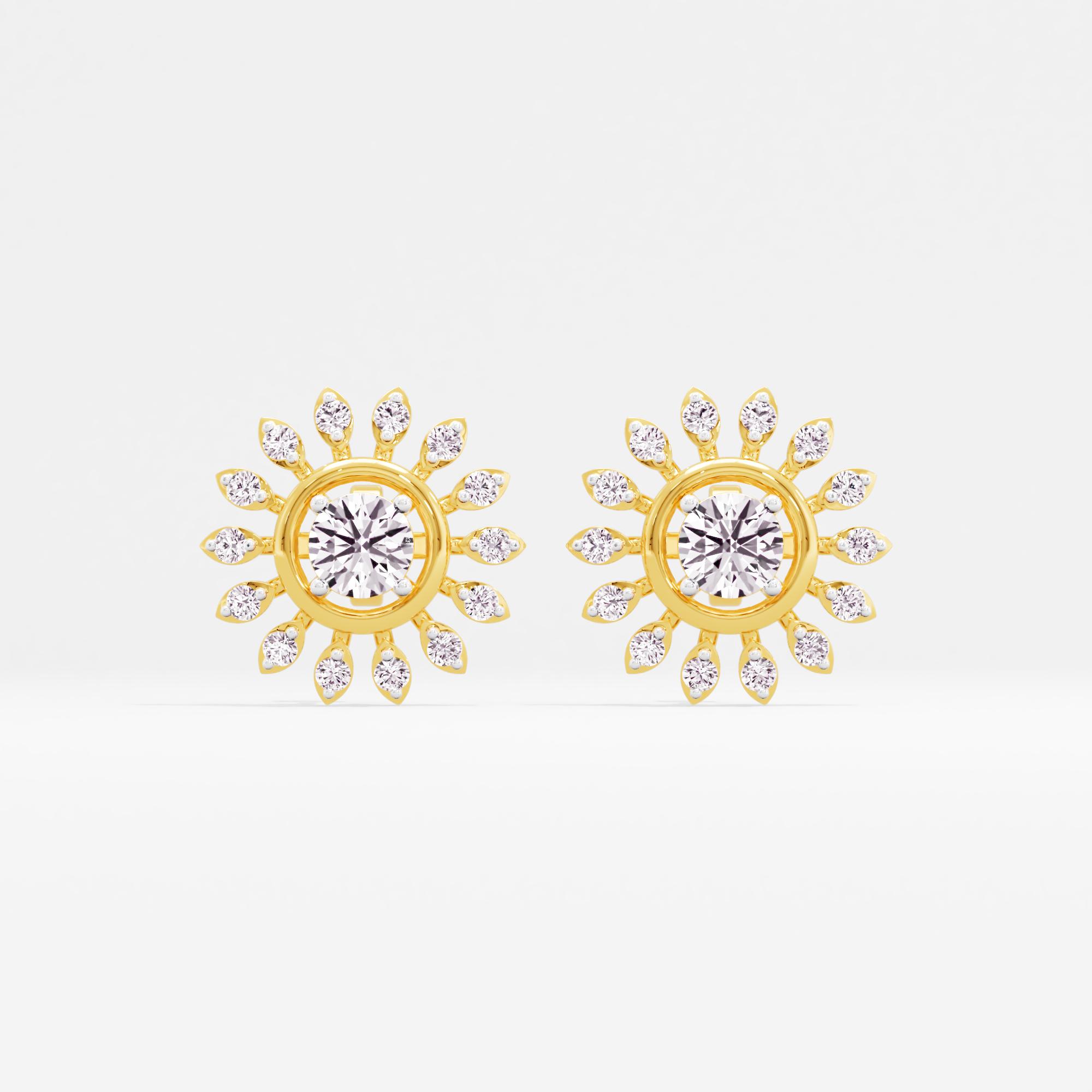 Imperial Sunbeam Solitaire Stud Earrings