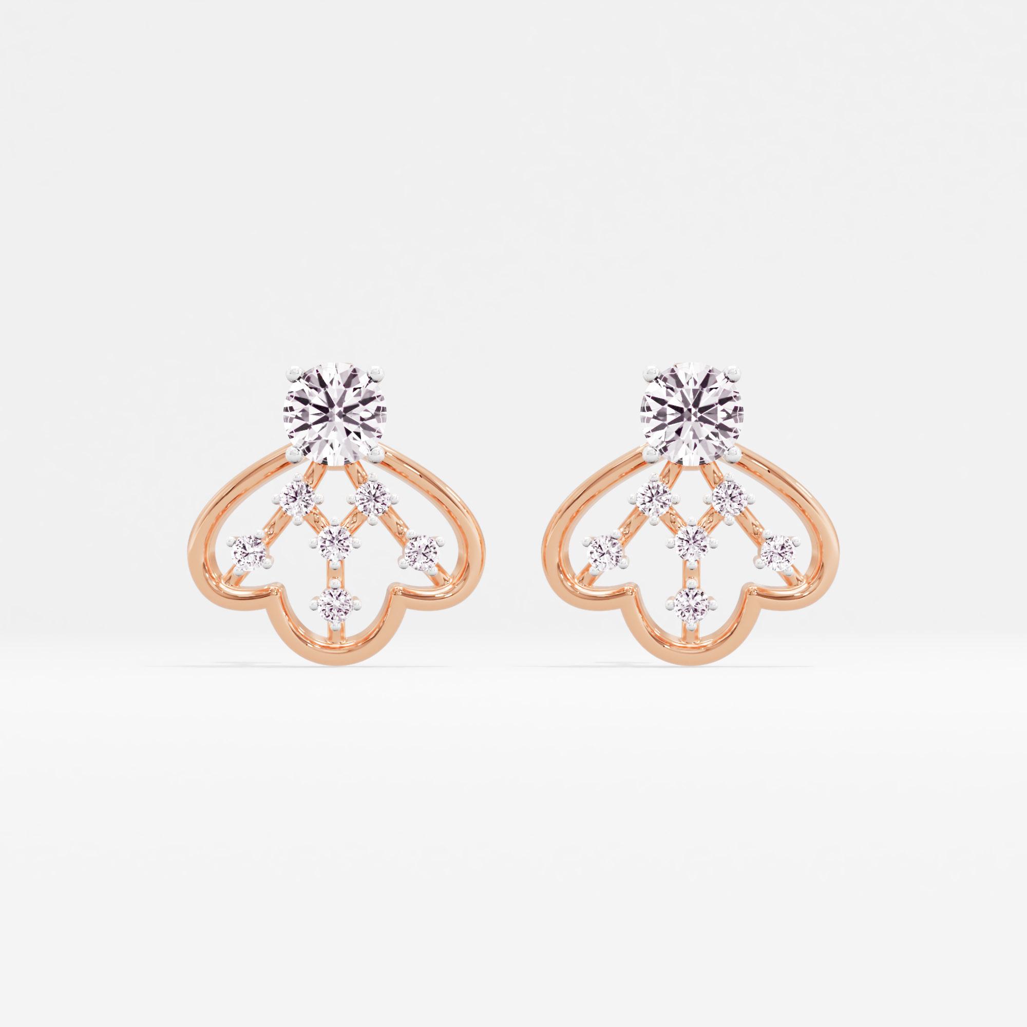 Misty Shine Solitaire Stud Earrings