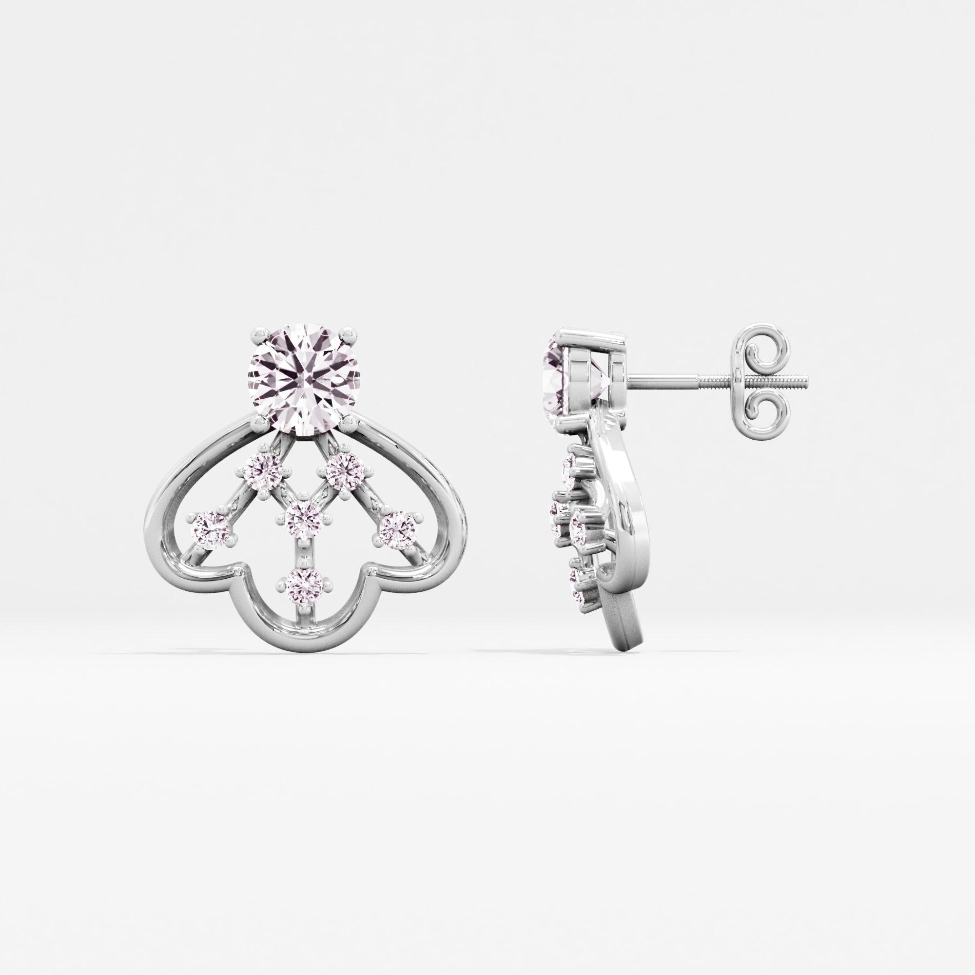 Misty Shine Solitaire Stud Earrings